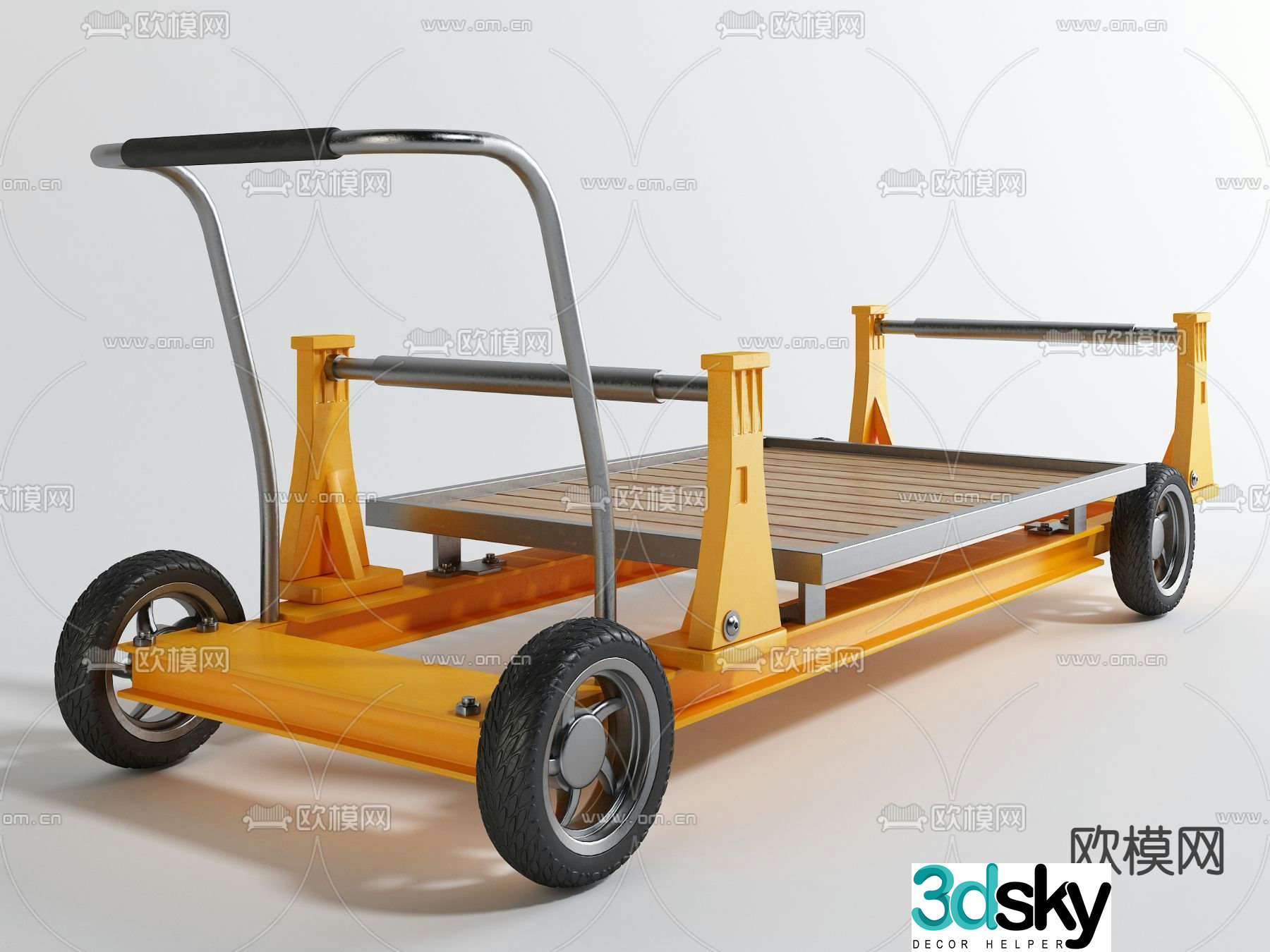 Modern trolley truck pull tool cart 3d model