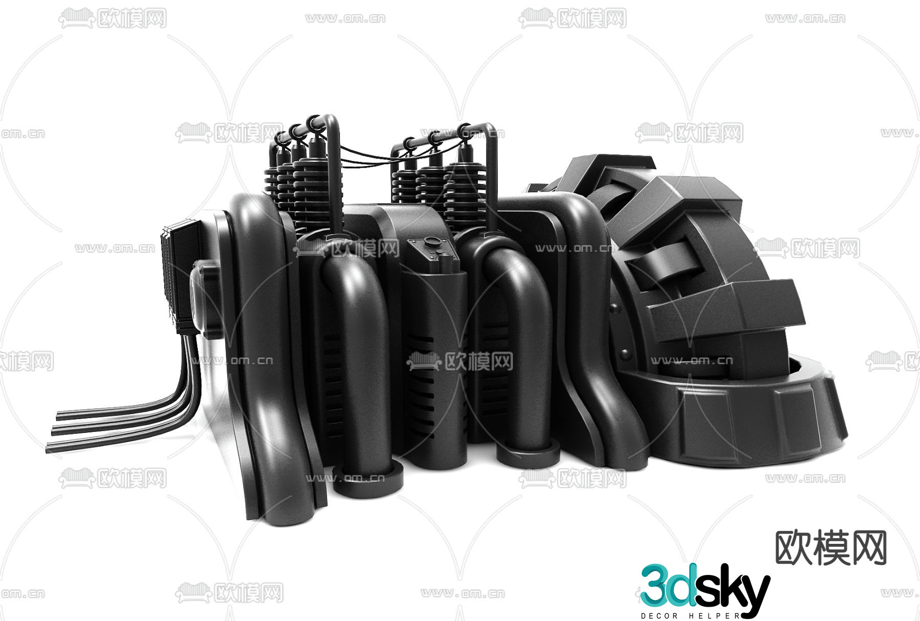 Modern industrial equipment 3d model