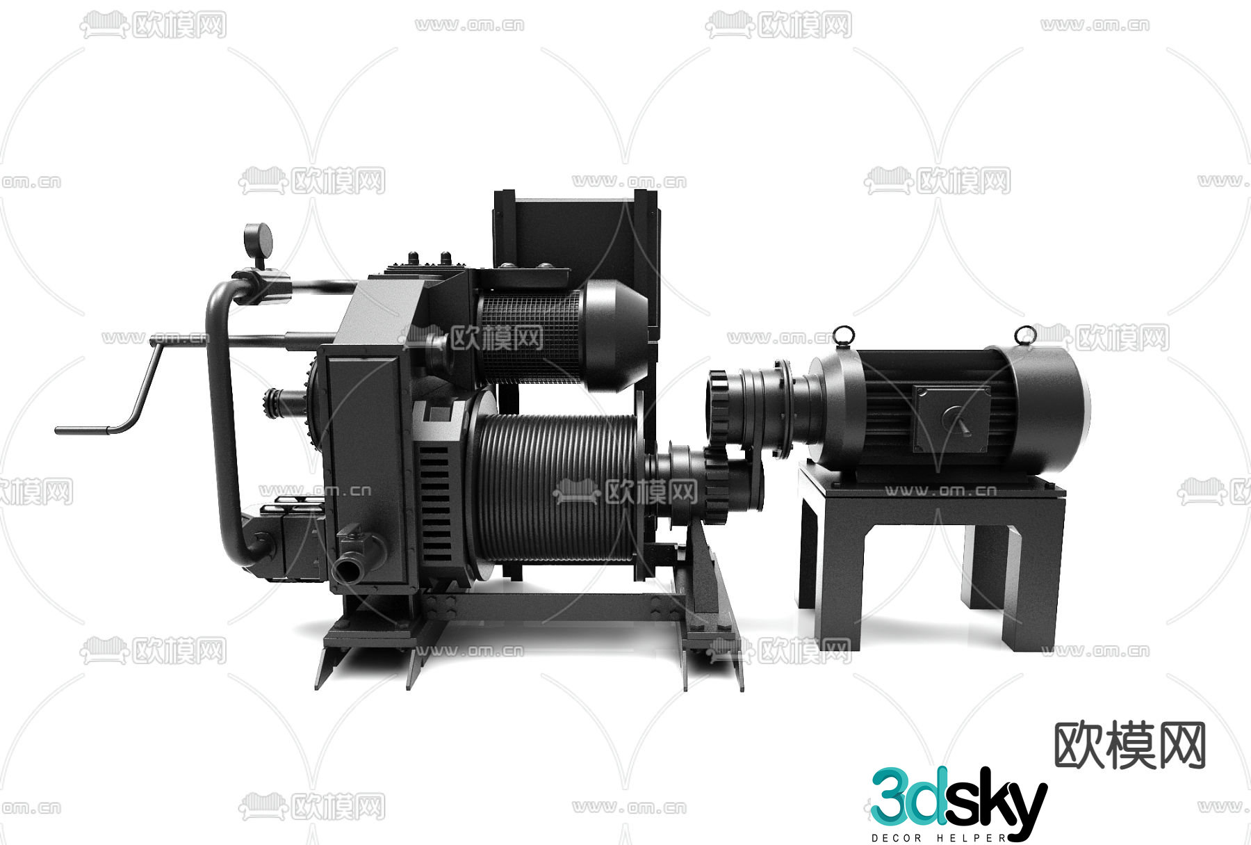 Modern industrial equipment 3d model