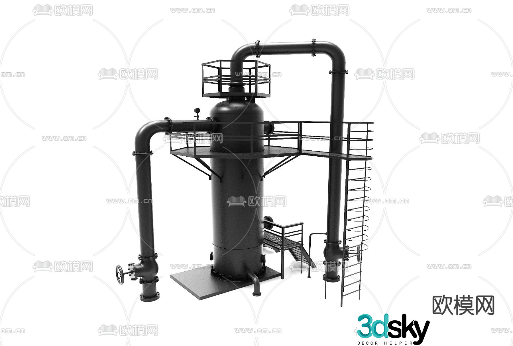 Modern industrial equipment 3d model