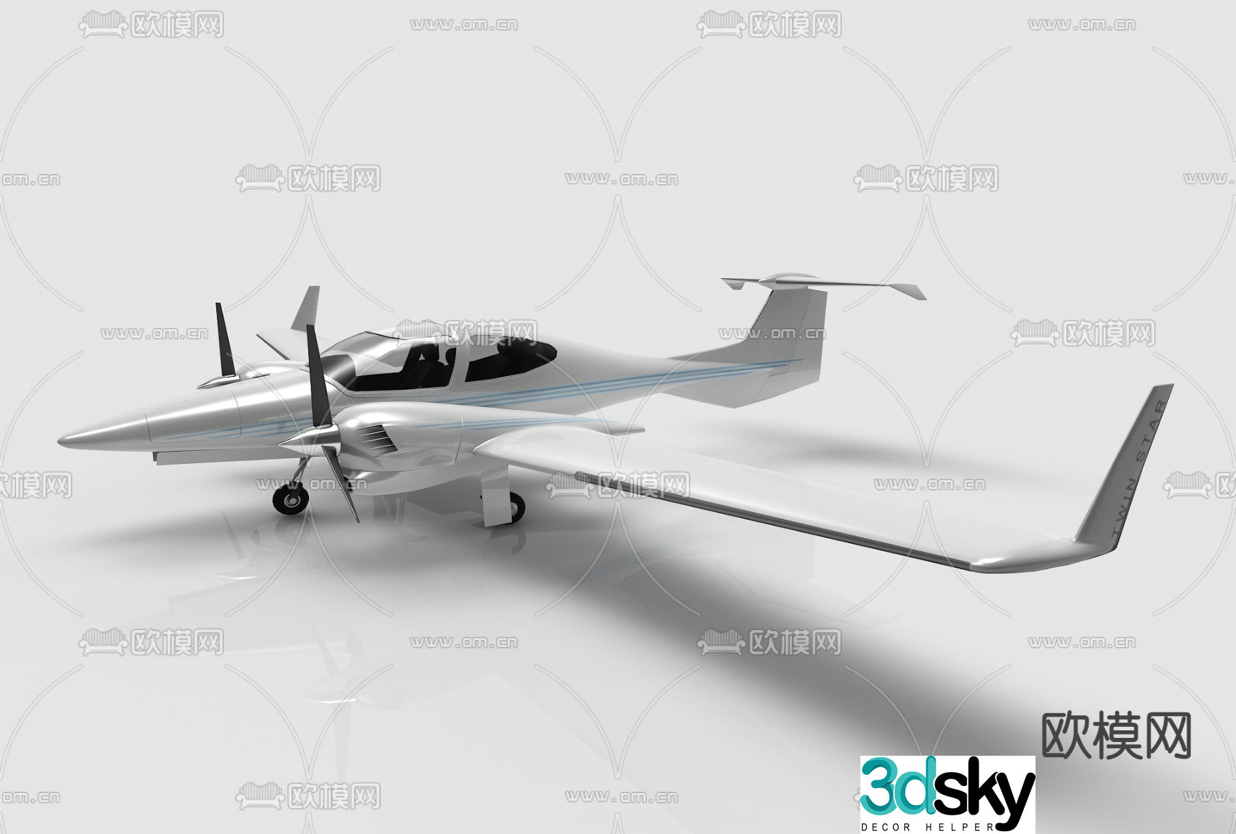Modern style combat aircraft 3d model