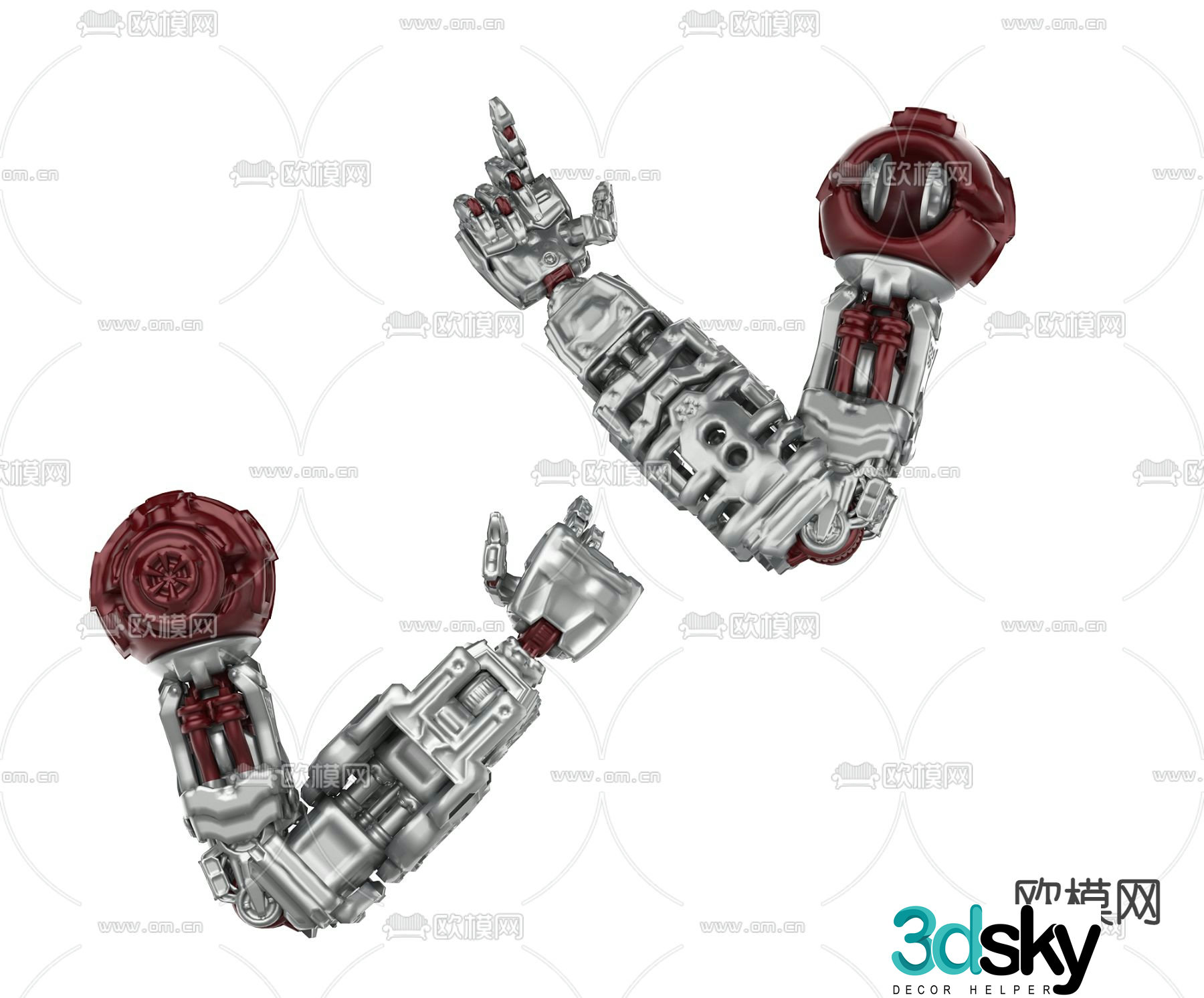 Intelligent robotic arm 3D model