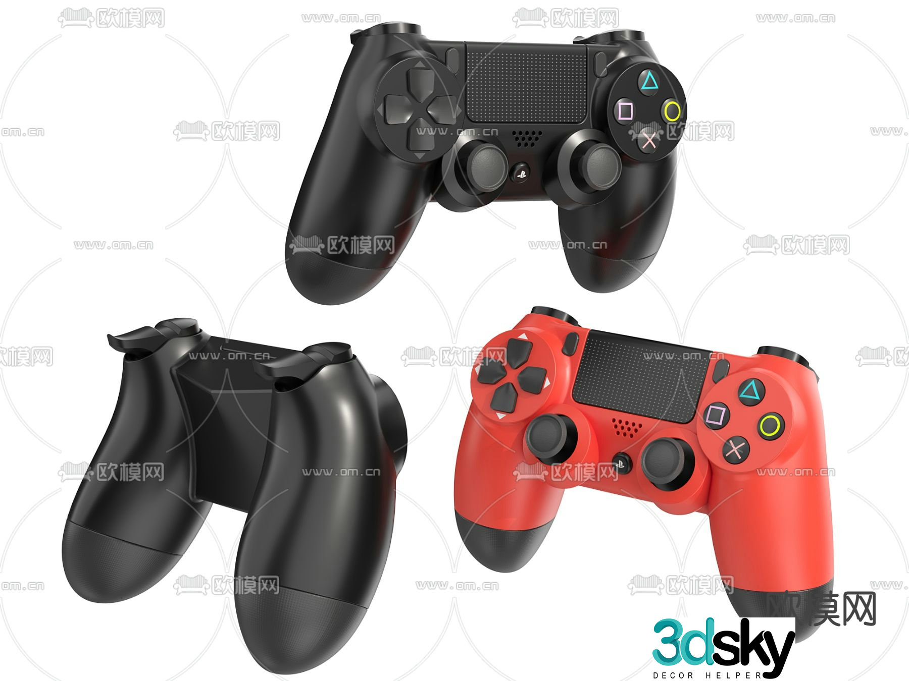 Modern gamepad 3d model