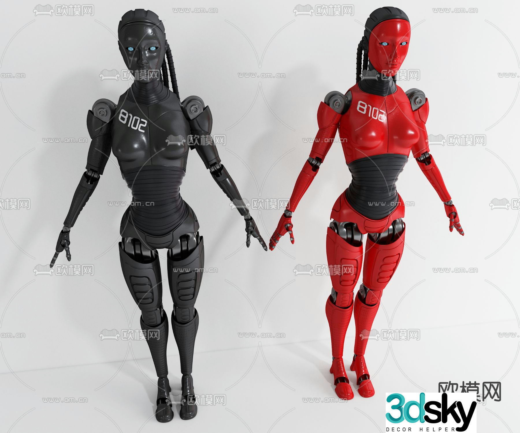 Modern robot 3d model