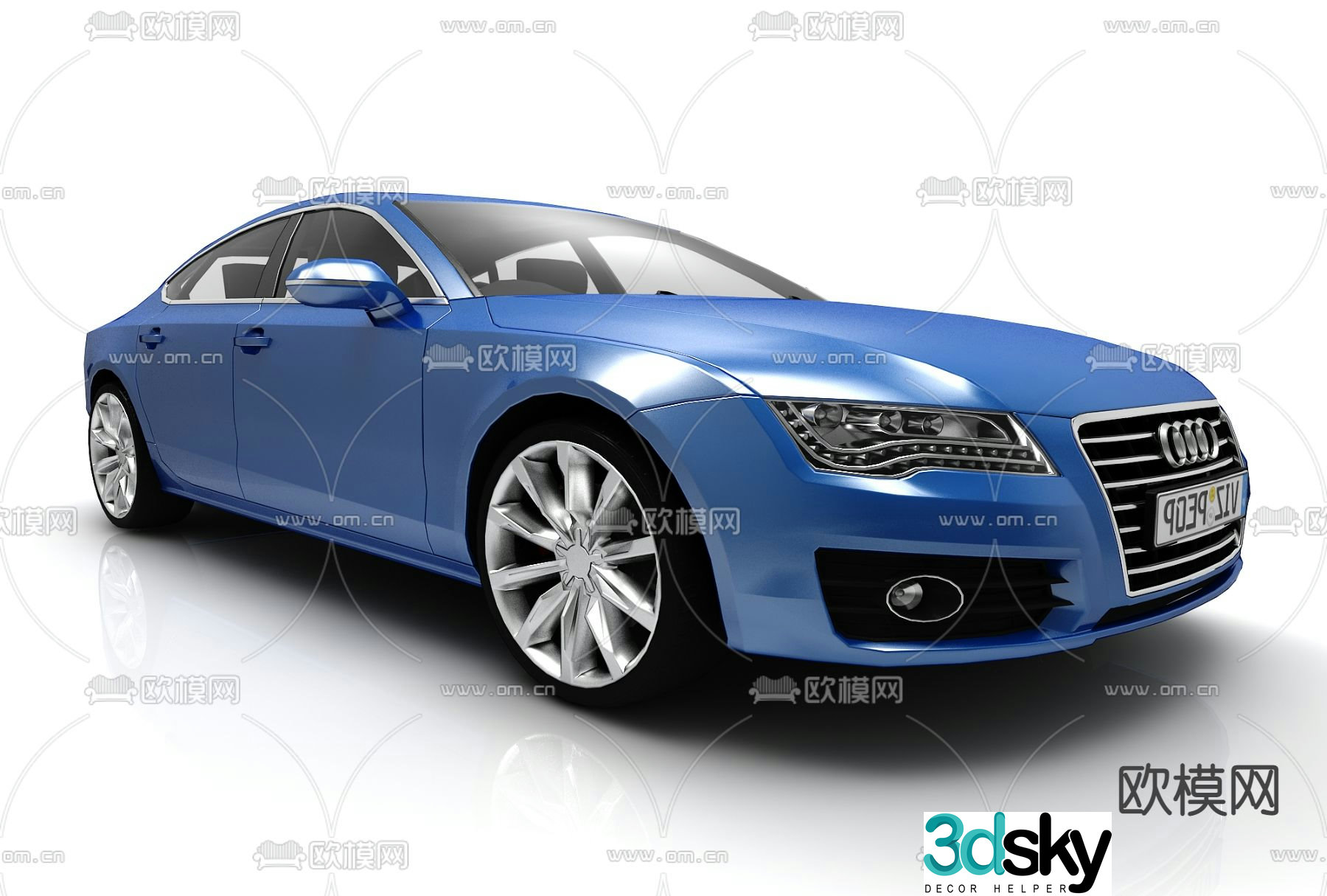 modern audi car 3d model