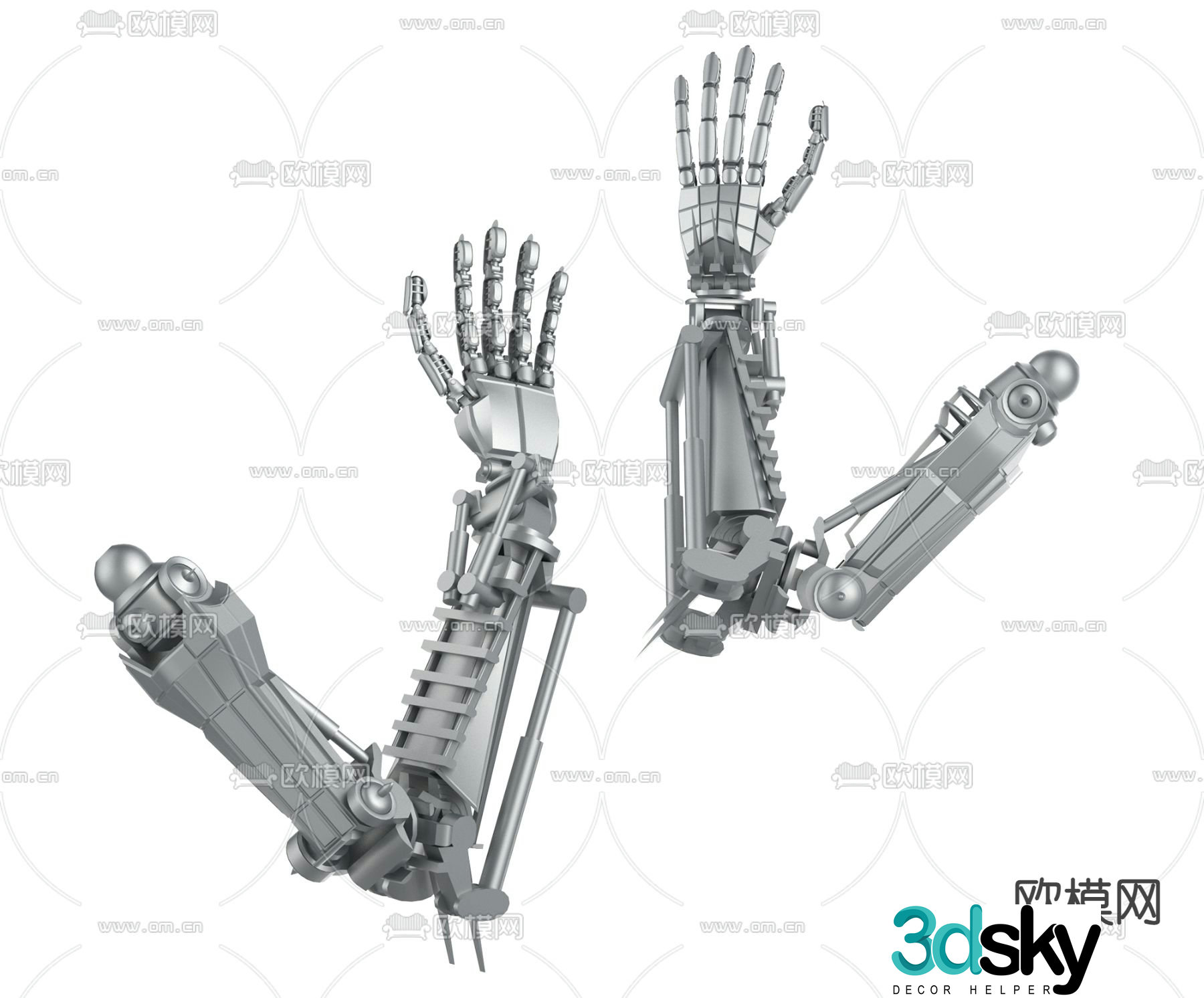Modern robotic arm 3d model