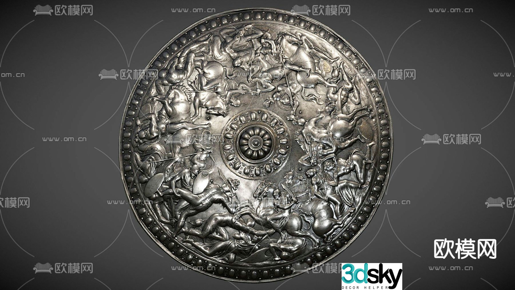 Modern shield 3d model