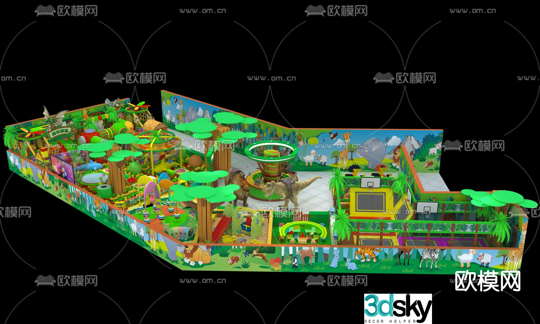 Modern forest naughty castle 3d model