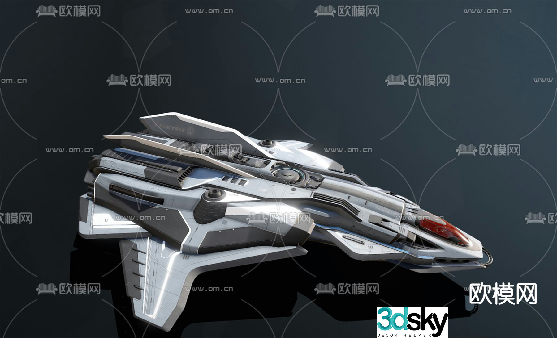 spaceship combat aircraft 3d model