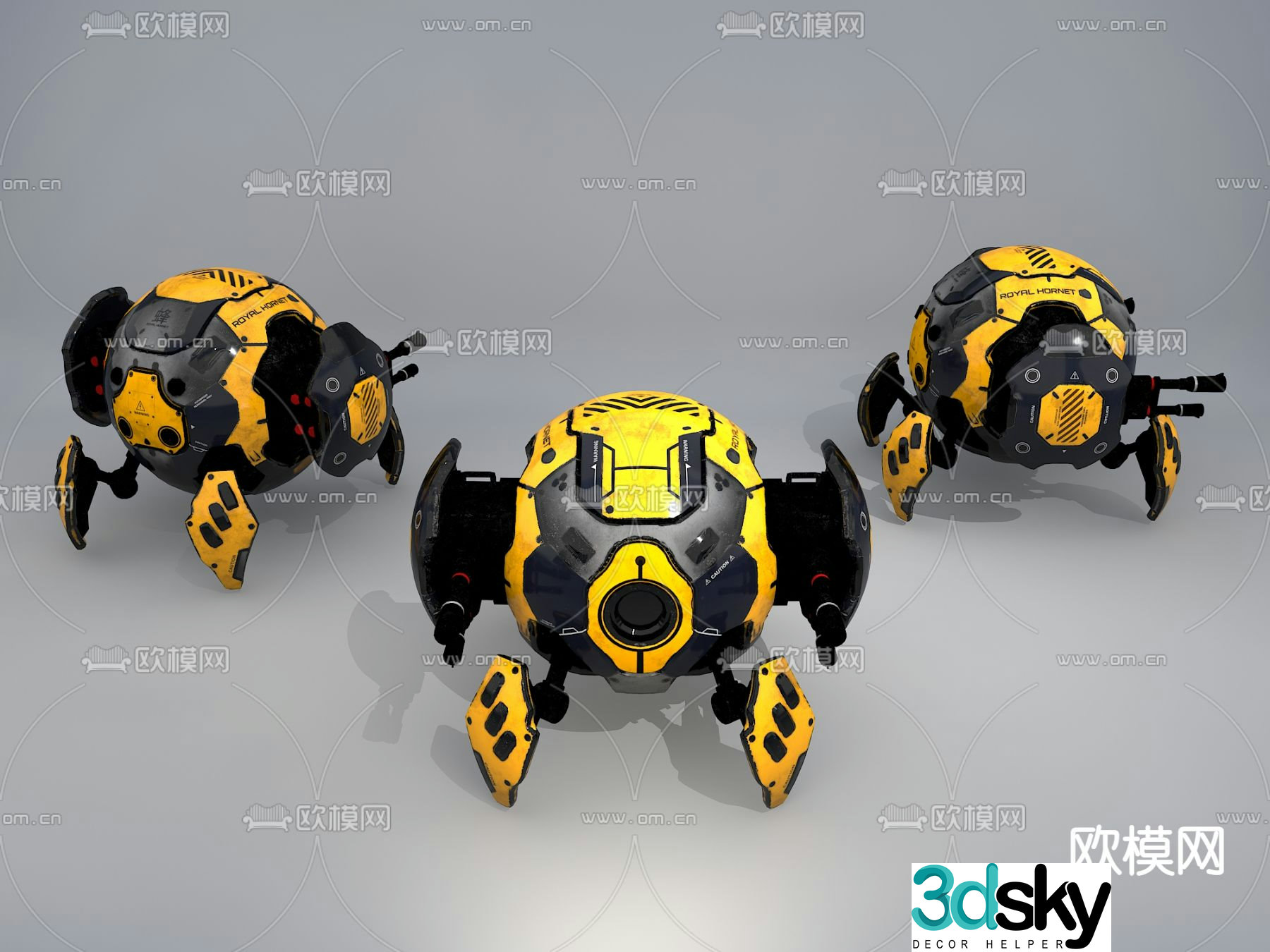 Industrial style robot 3d model