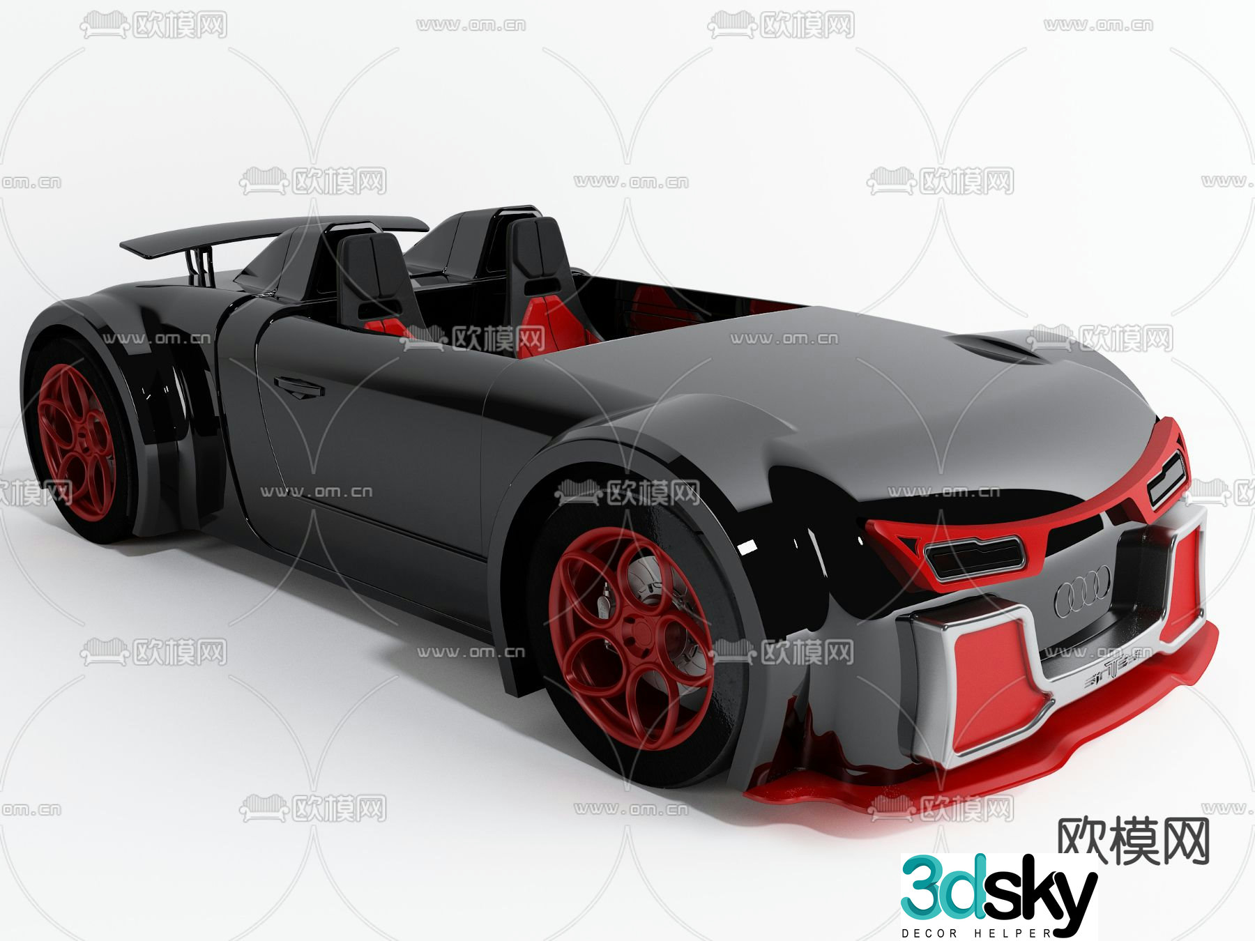 Modern concept car sports car 3d model
