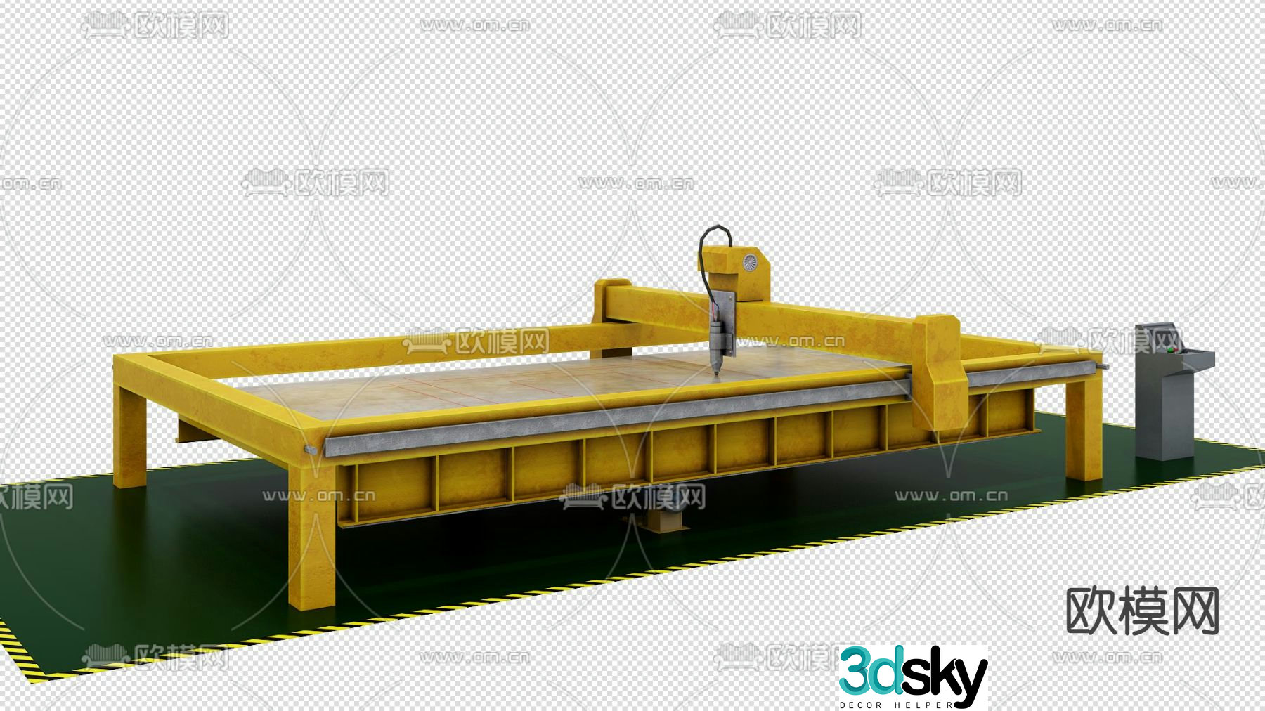 Modern factory CNC marking machine 3d model