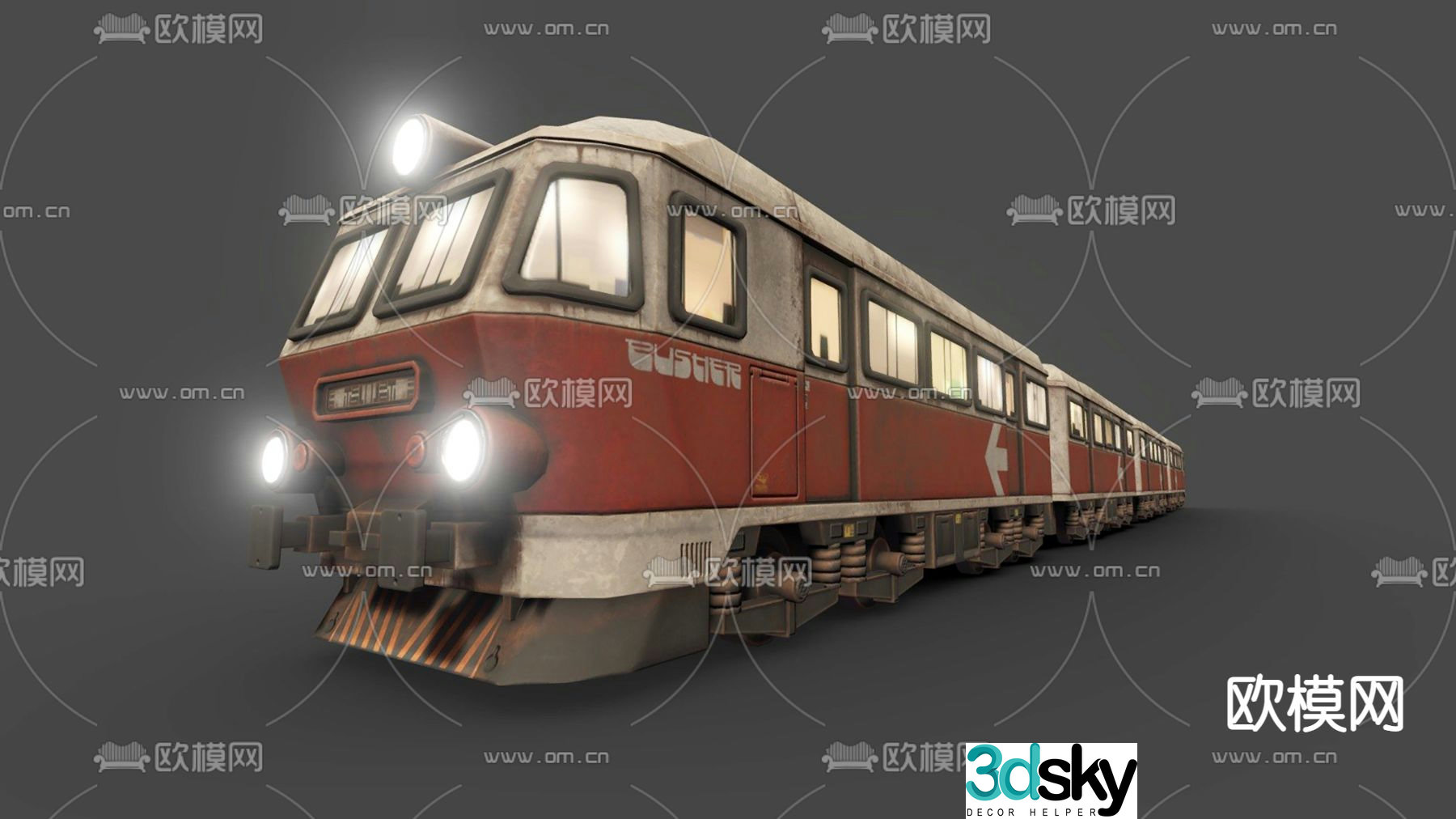 Modern train 3d model