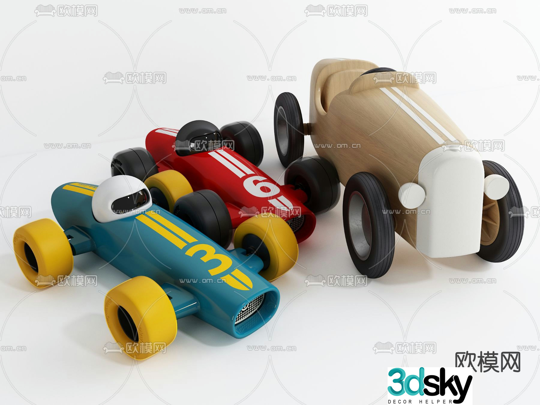 Modern toy car 3d model