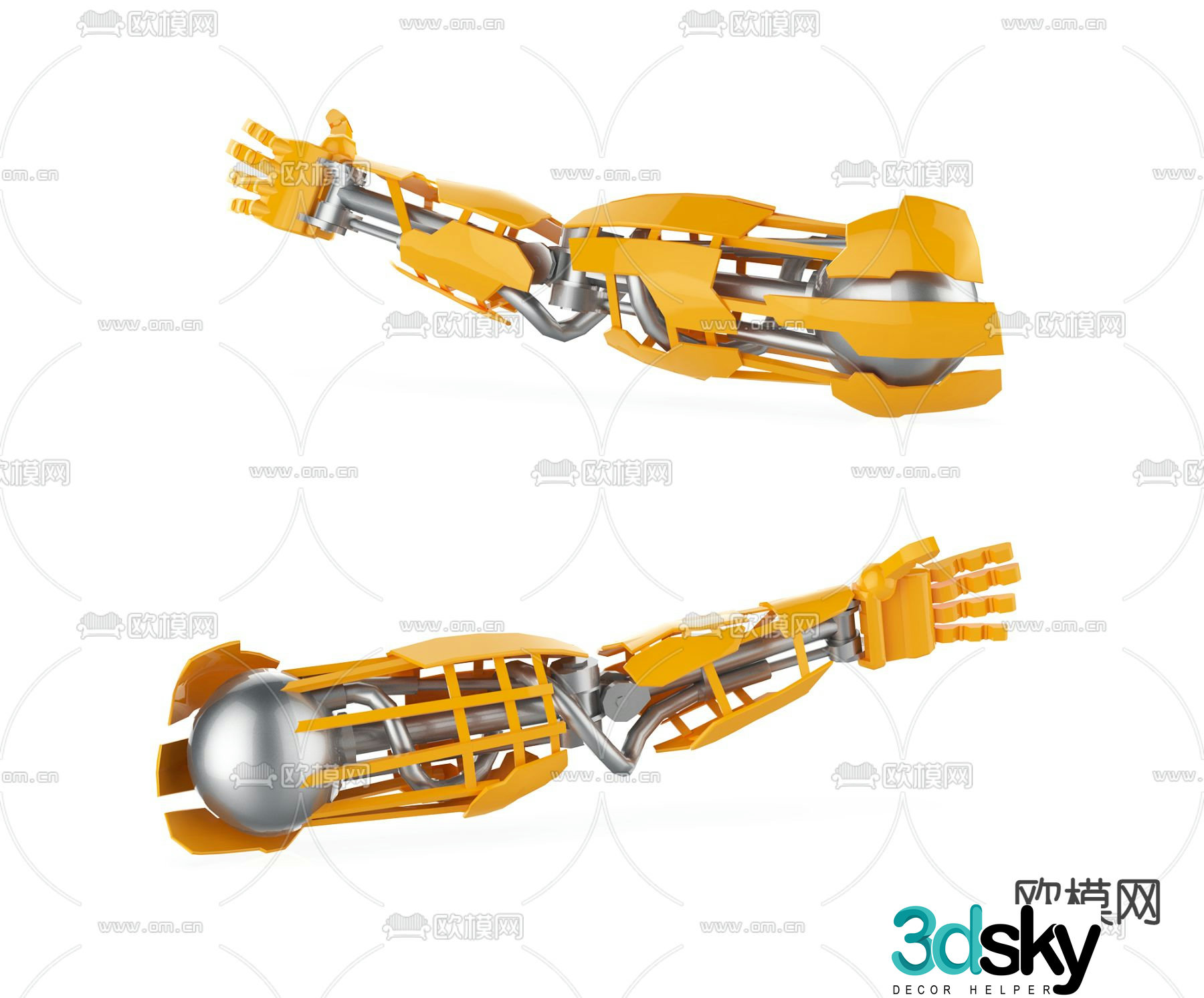 Modern robotic arm 3d model