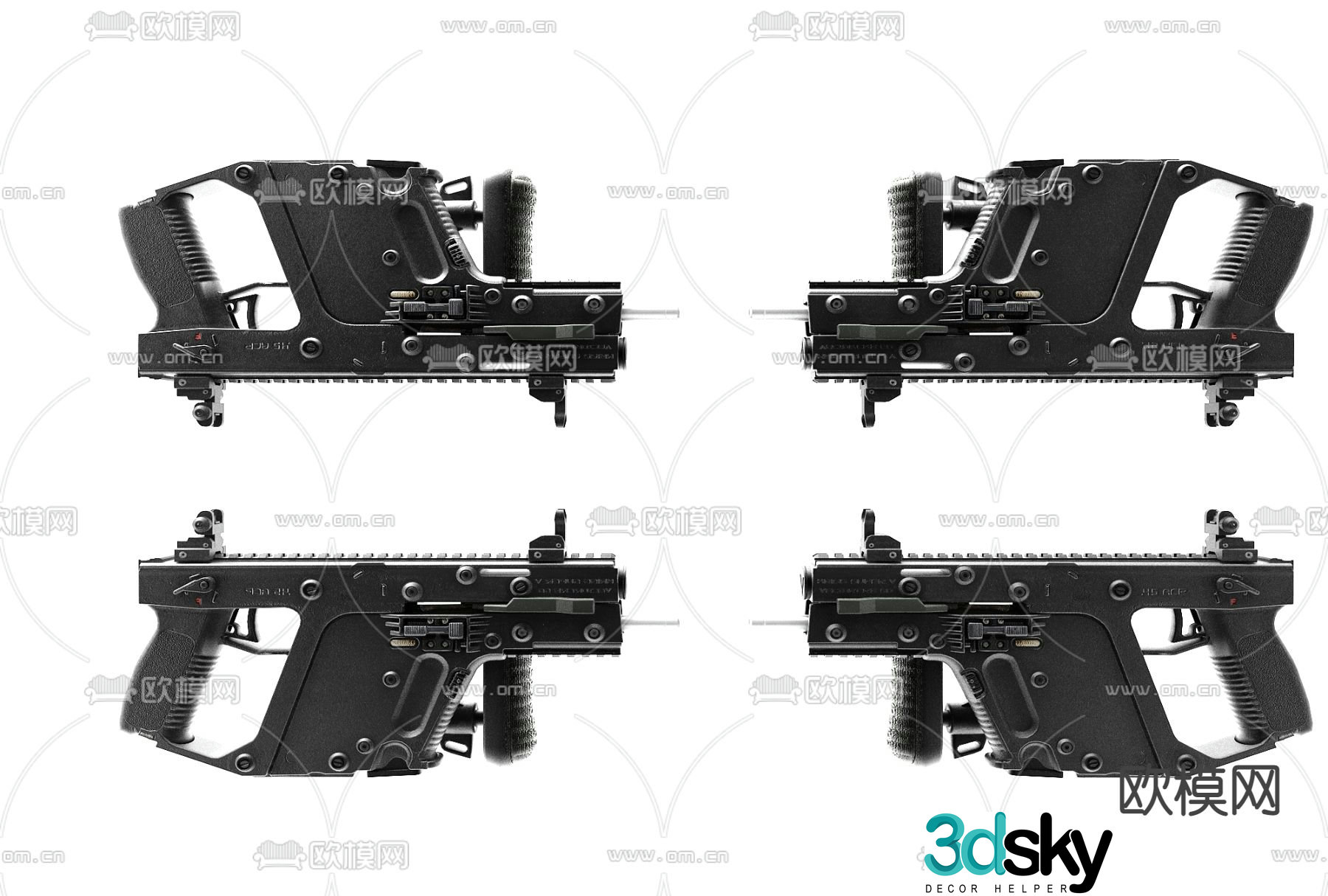 submachine gun 3d model