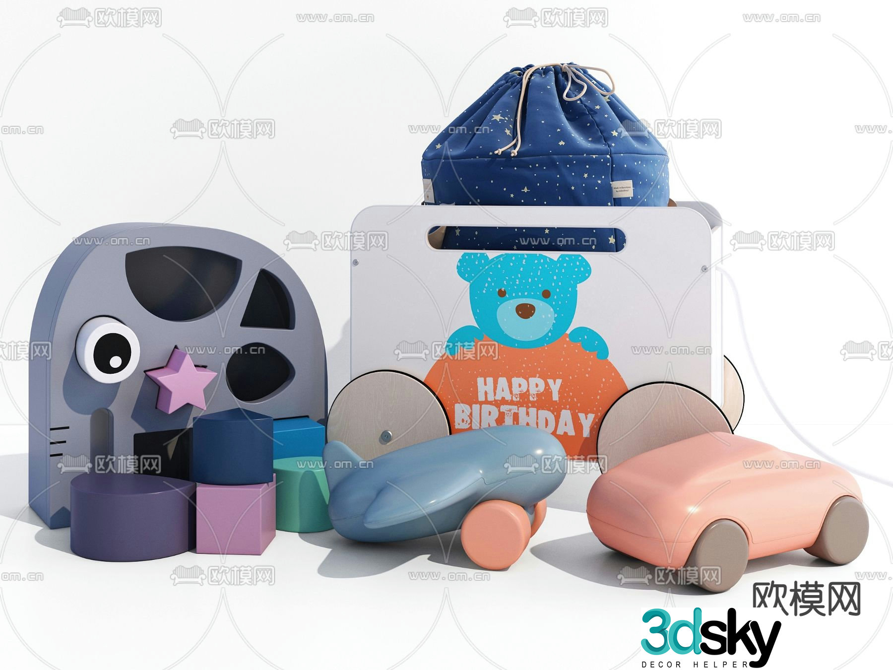 Modern children’s toys 3d model