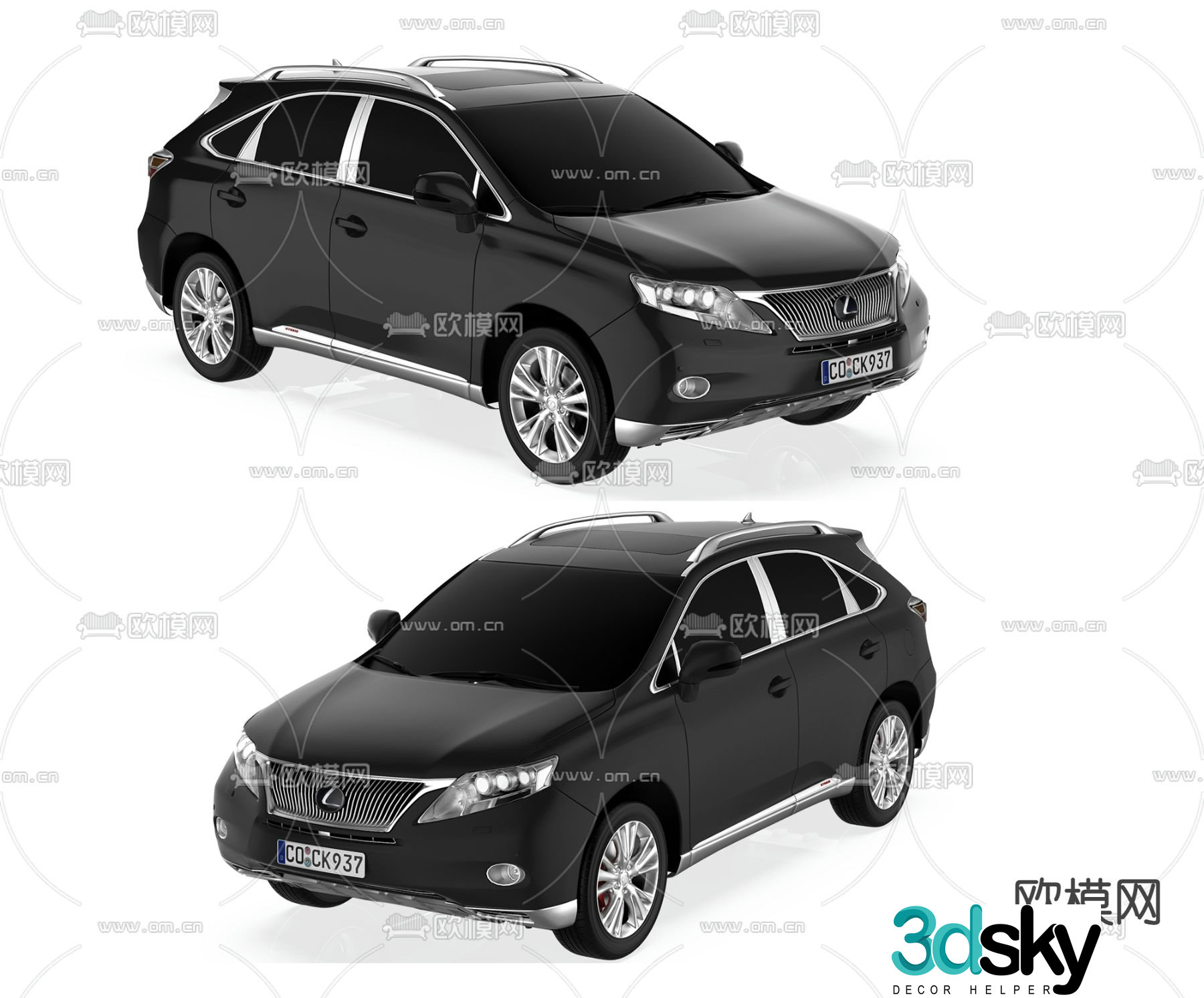 modern lexus car 3d model