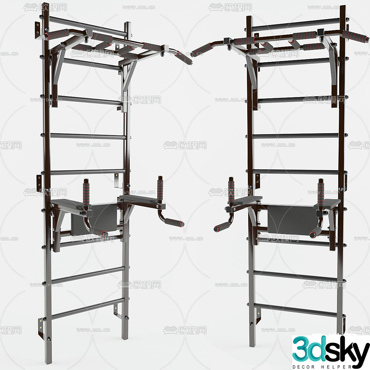 Modern fitness equipment 3d model
