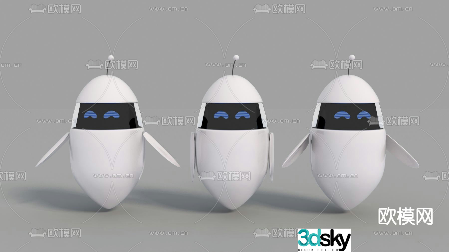Modern intelligent robot 3d model