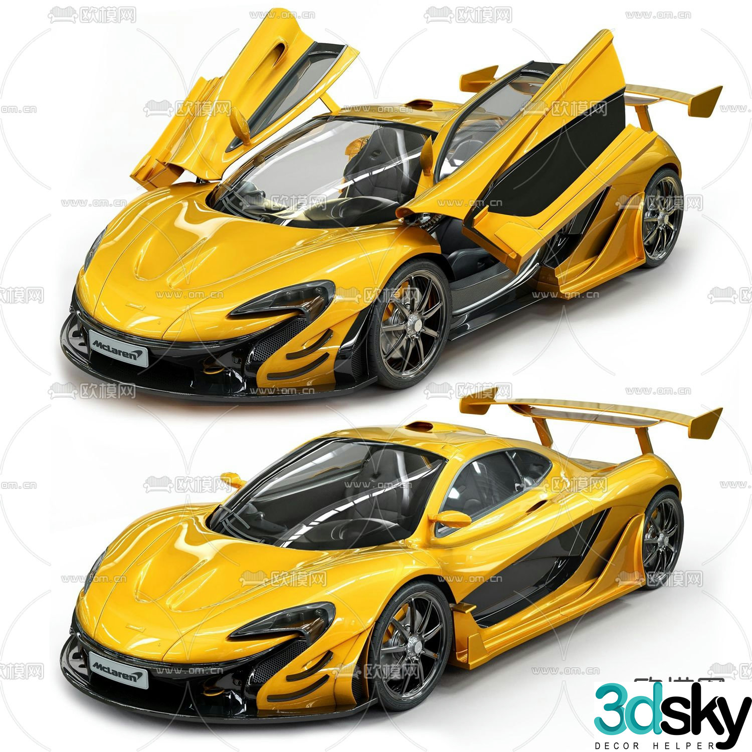 modern mclaren sports car 3d model
