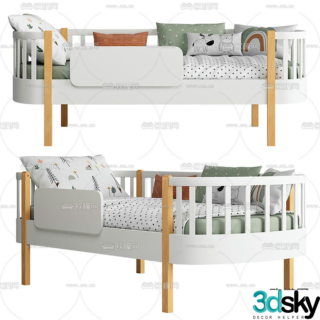 Nordic children’s bed 3d model