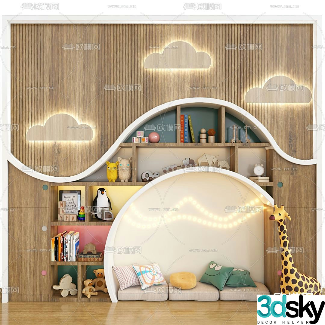 Modern children’s furniture 3d model