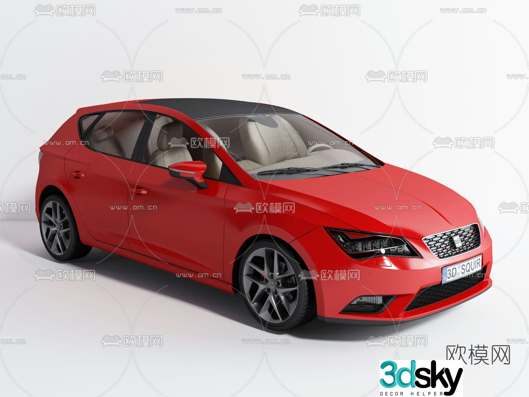 modern car 3d model