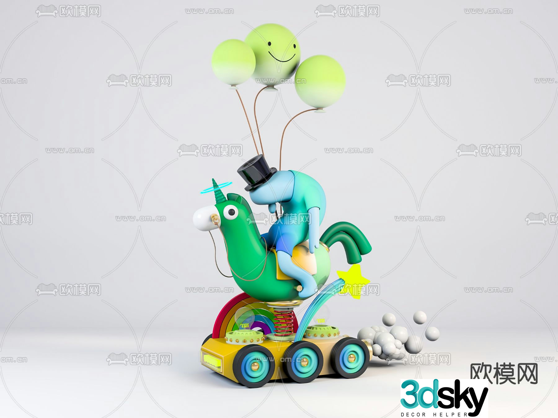 Modern toy ornaments 3d model