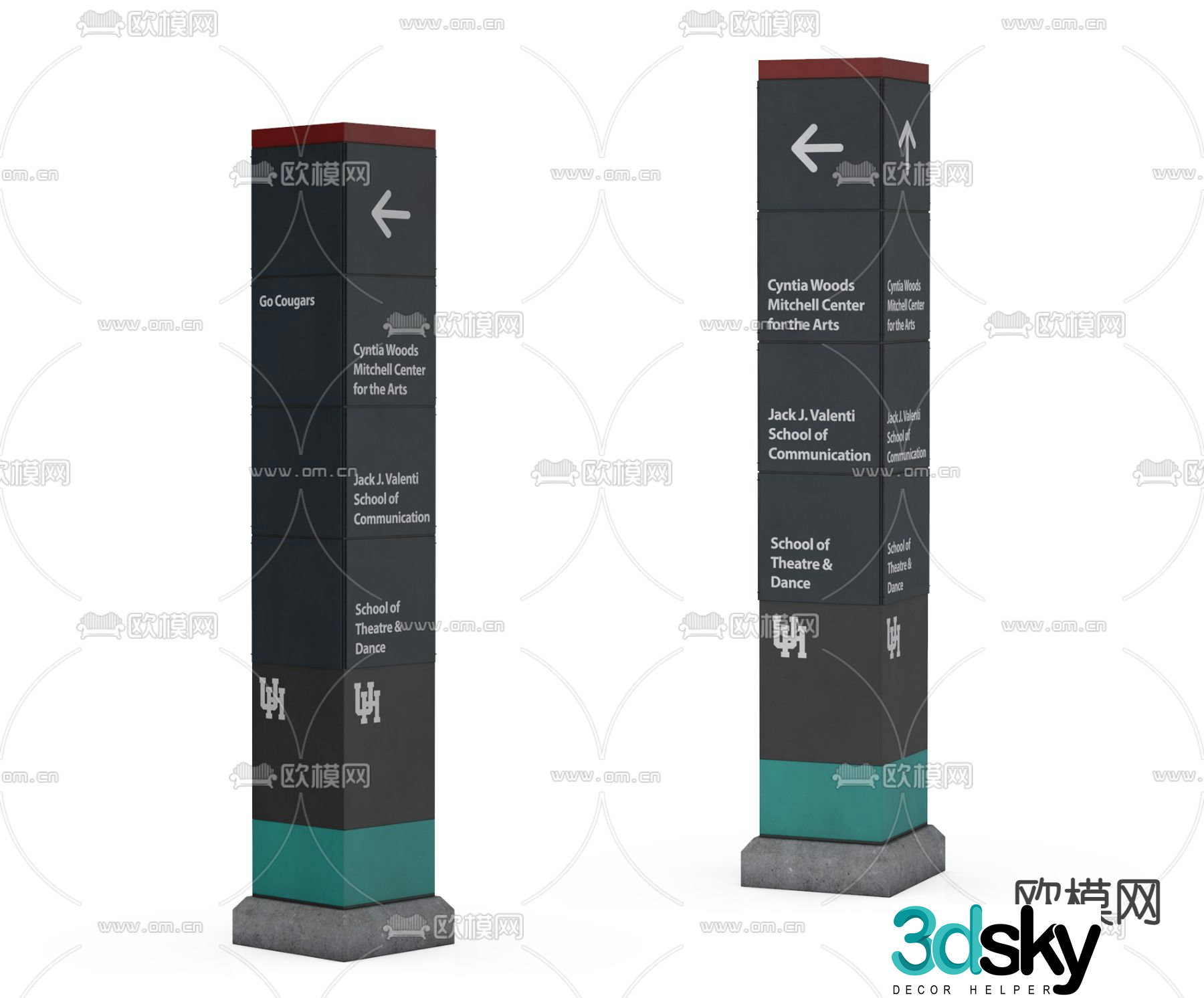 Modern signage 3d model
