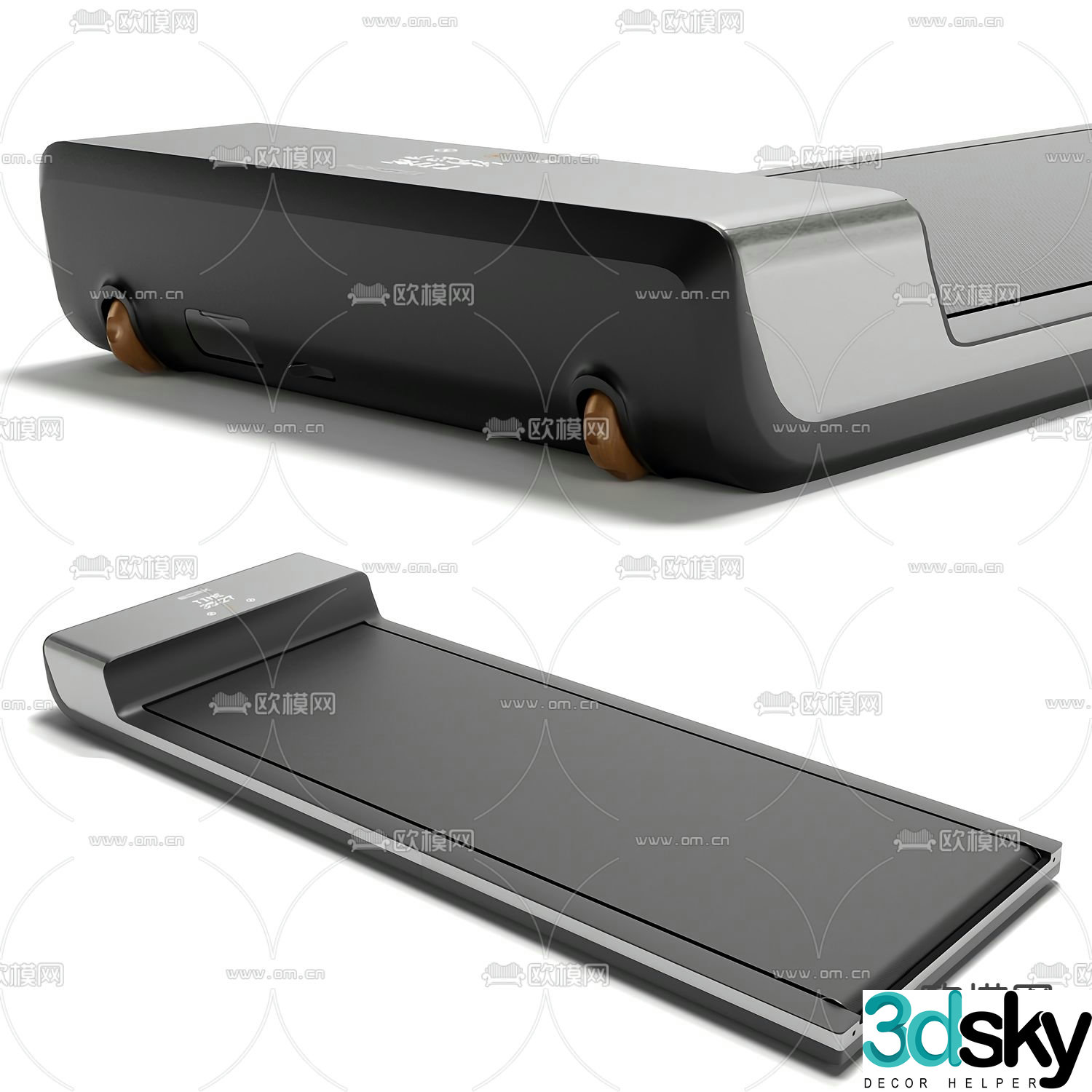 Modern treadmill fitness equipment 3d model