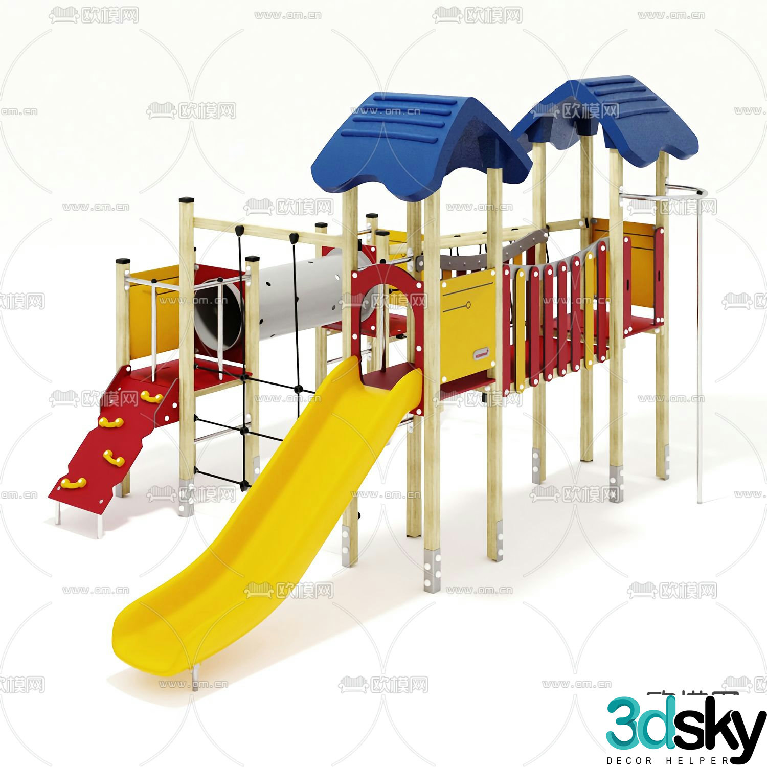 Modern children's slide ride 3d model