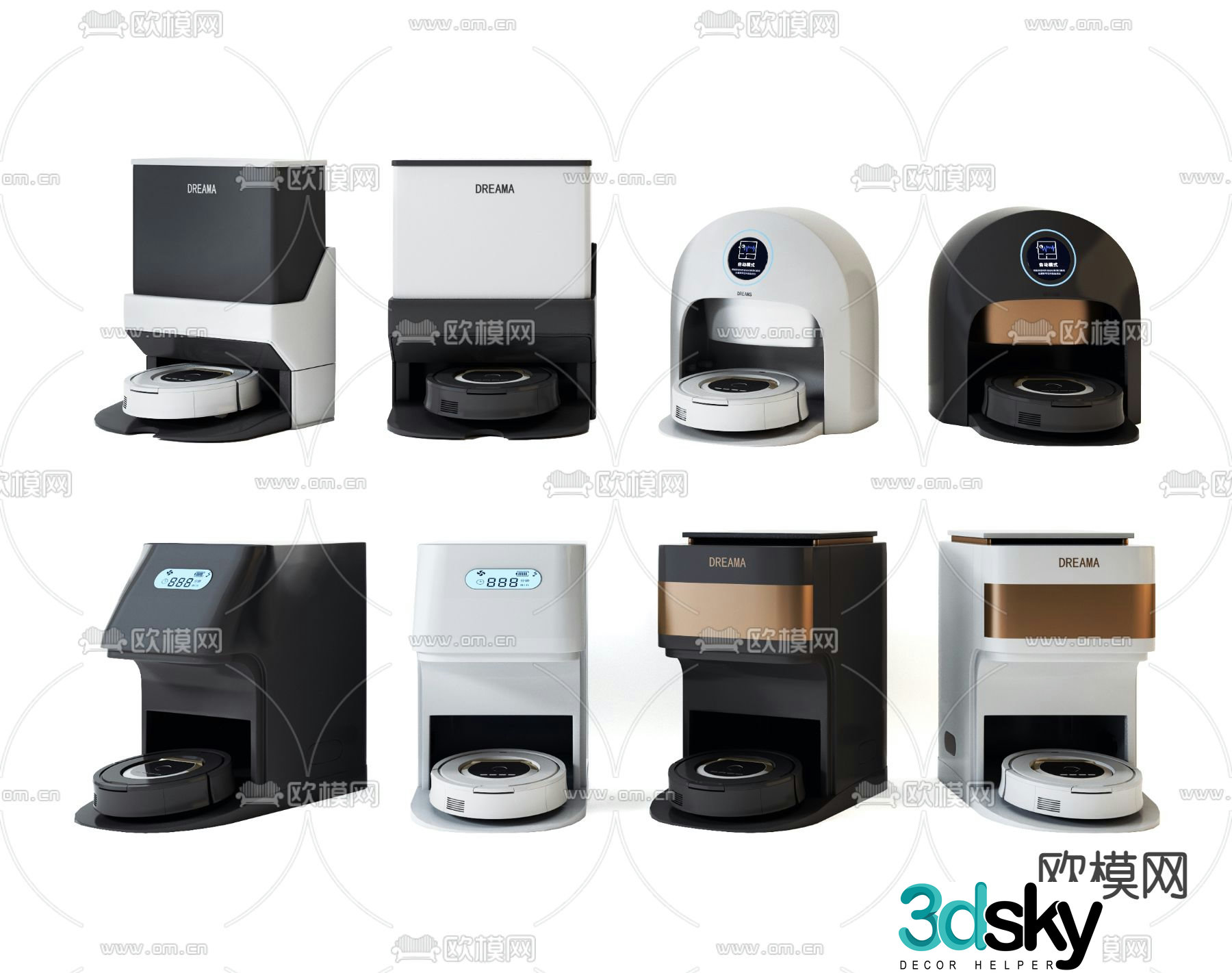 Intelligent sweeping robot 3D model