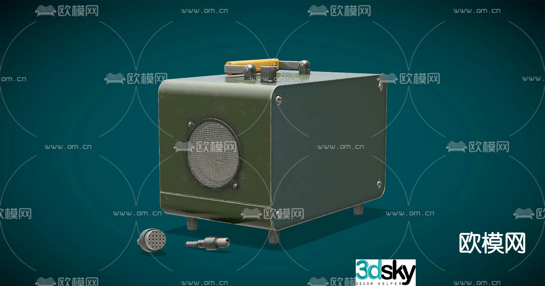 Industrial wind telegraph military equipment 3d model