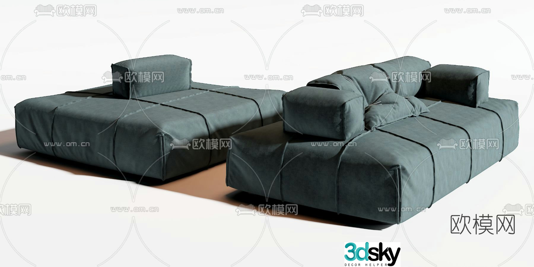 BAXTER leisure sofa 3d model