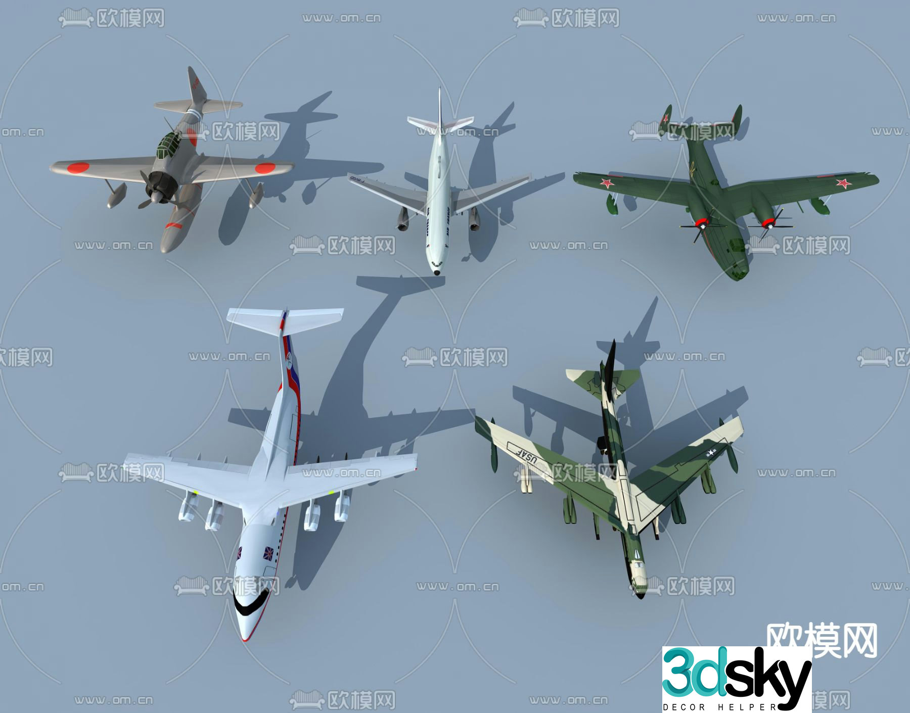 Modern fighter plane 3d model