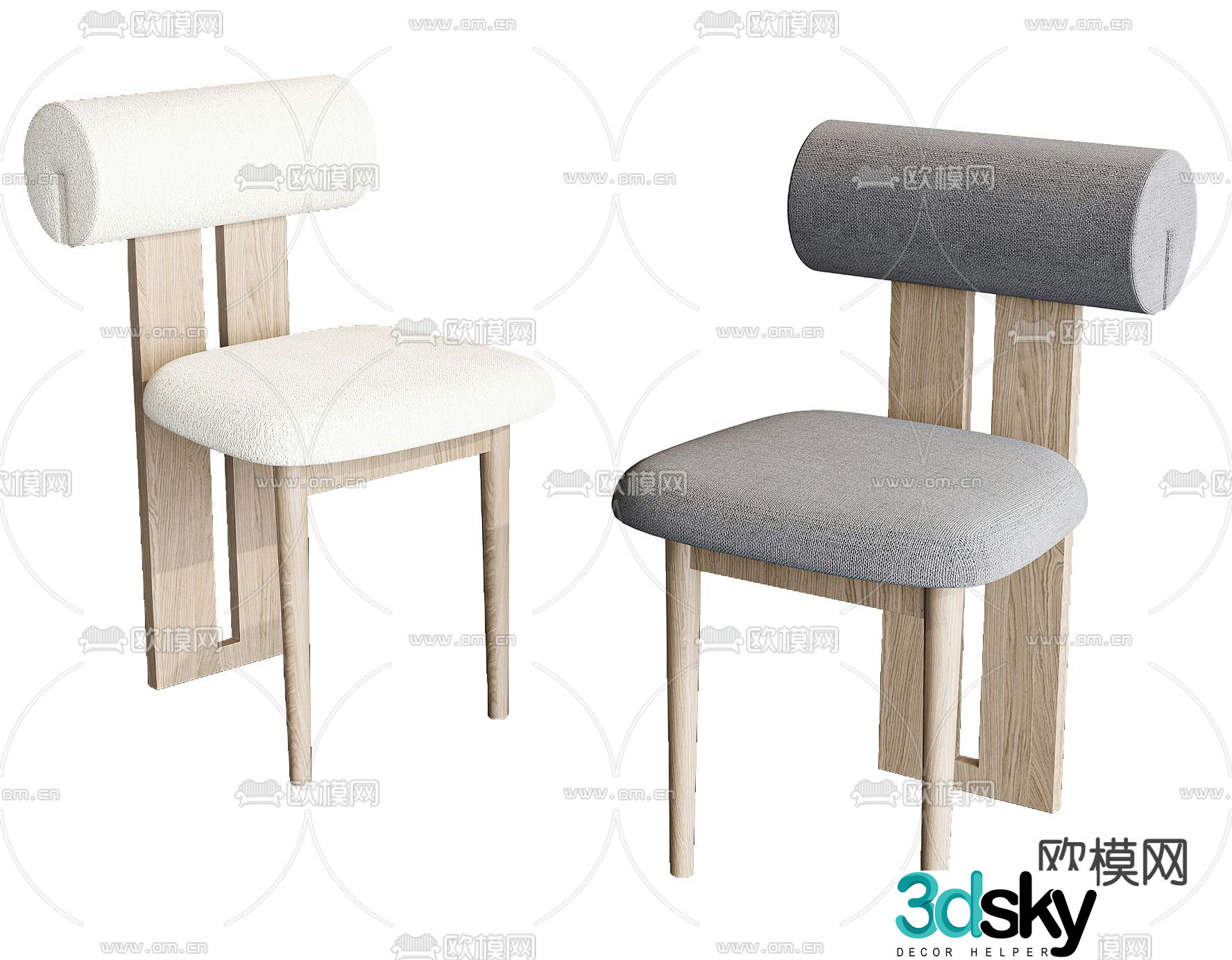 Modern children’s dining chair 3d model