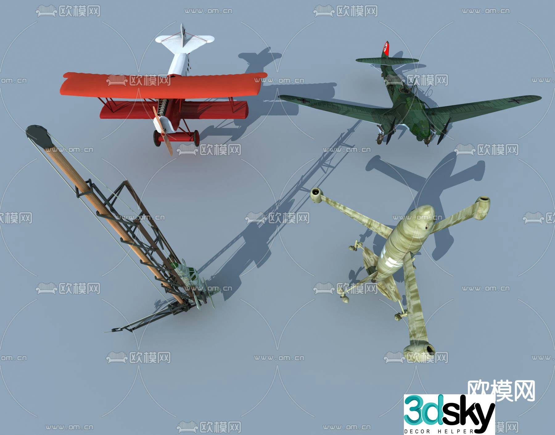 Modern military aircraft fighter helicopter 3d model