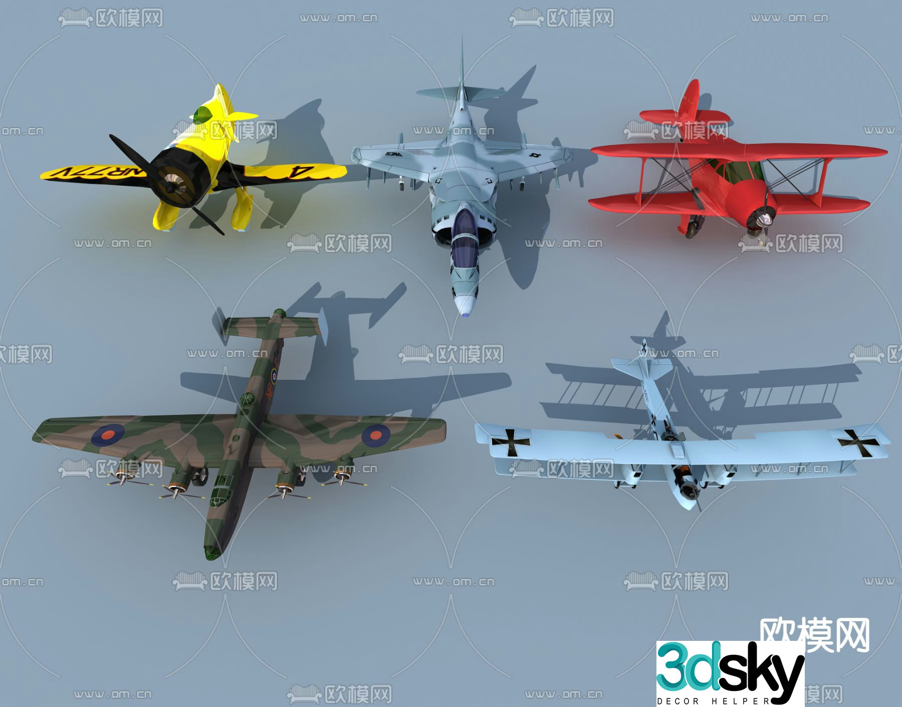 Modern military aircraft fighter helicopter 3d model