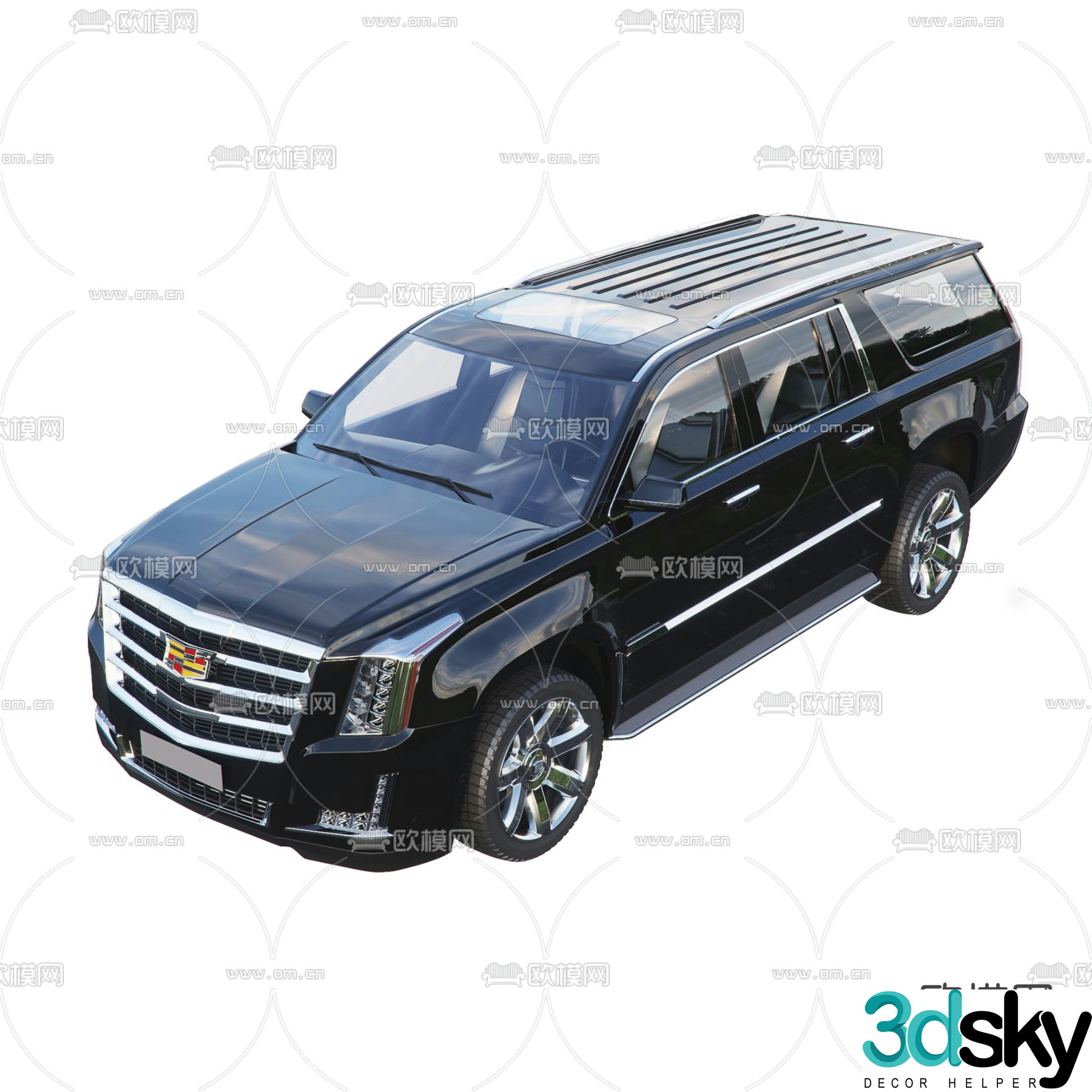 modern cadillac car 3d model