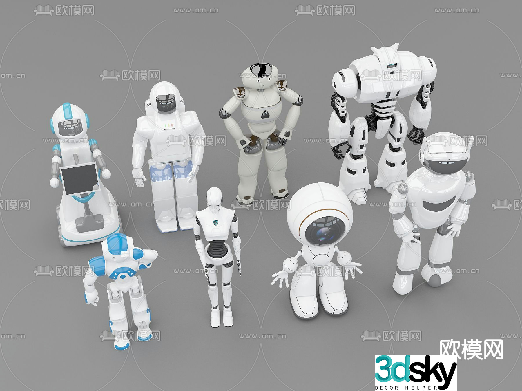 Modern robot 3d model