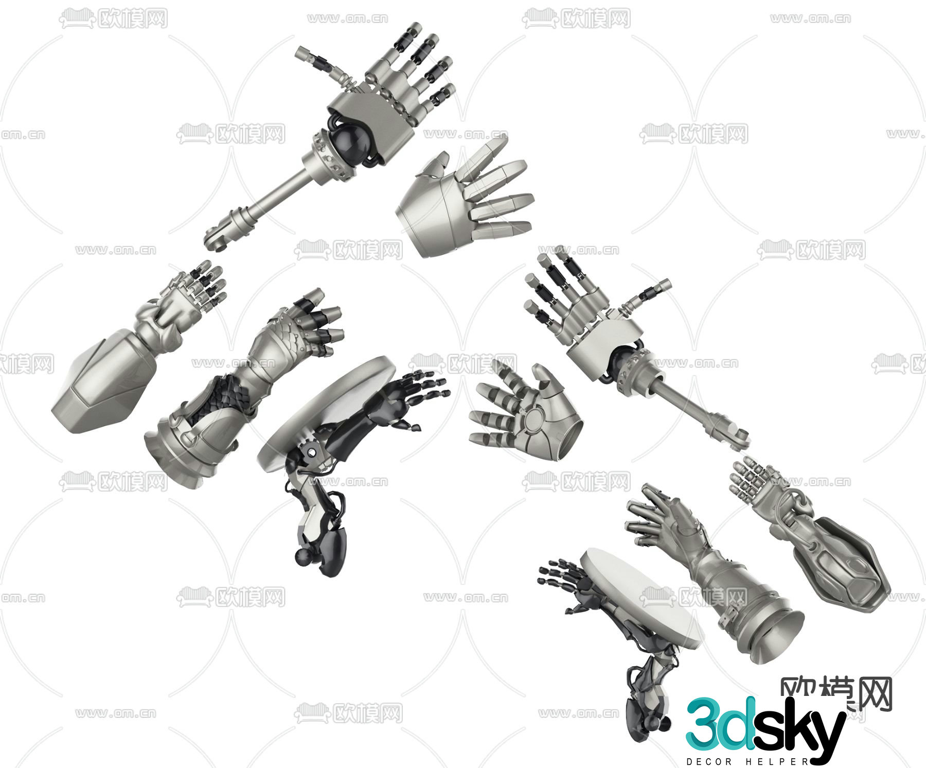 Intelligent robotic arm 3D model