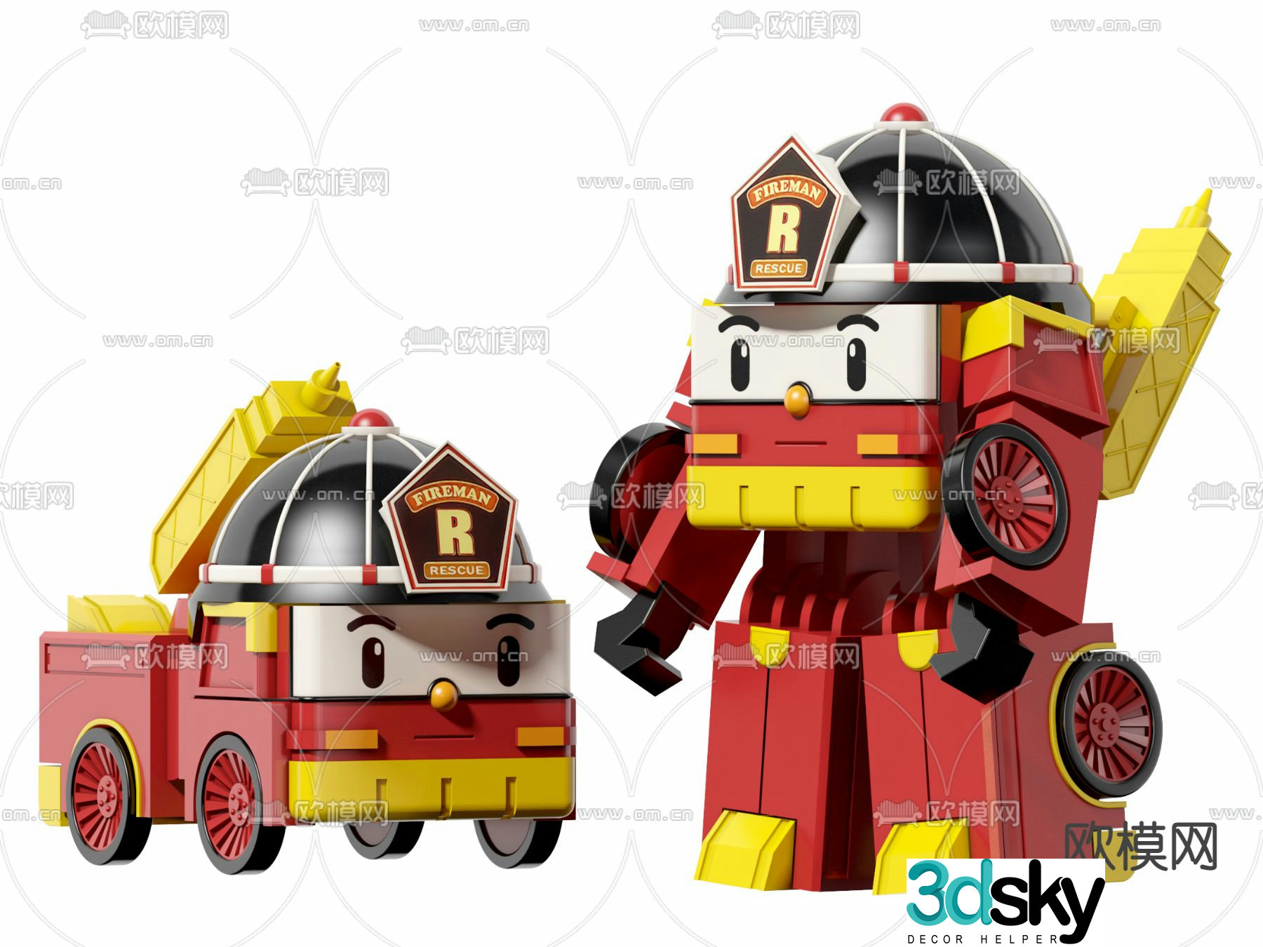 Modern cartoon children’s toy 3d model