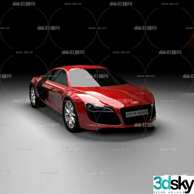 modern audi sedan free 3d model
