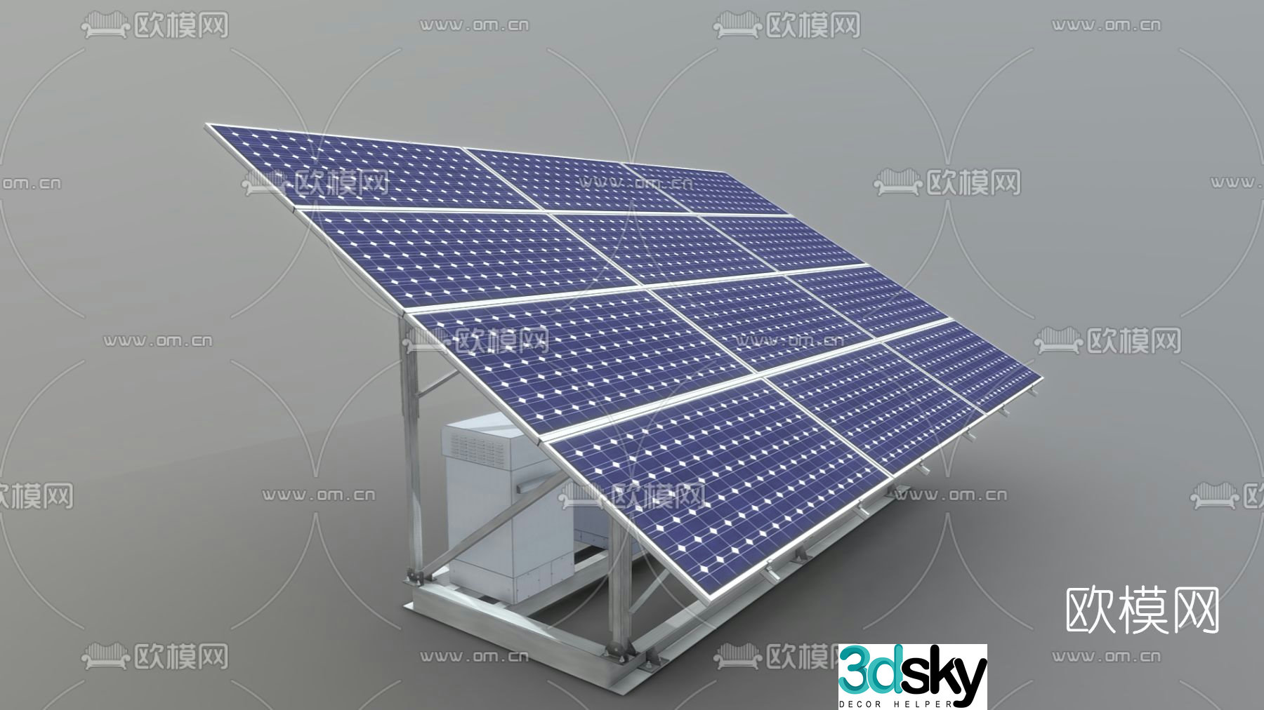 Solar power panel 3d model