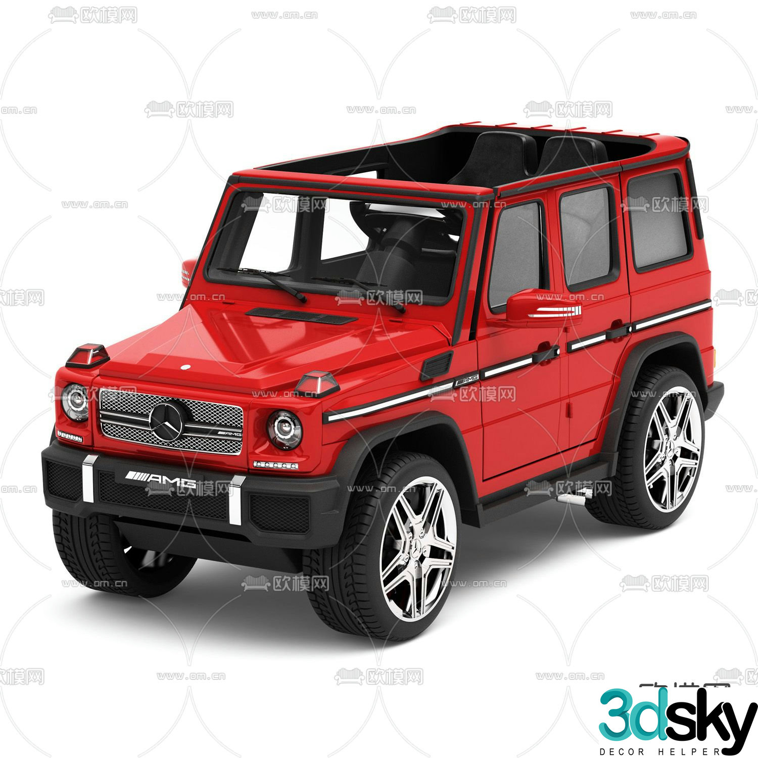 Modern children’s Benz electric car toy 3d model
