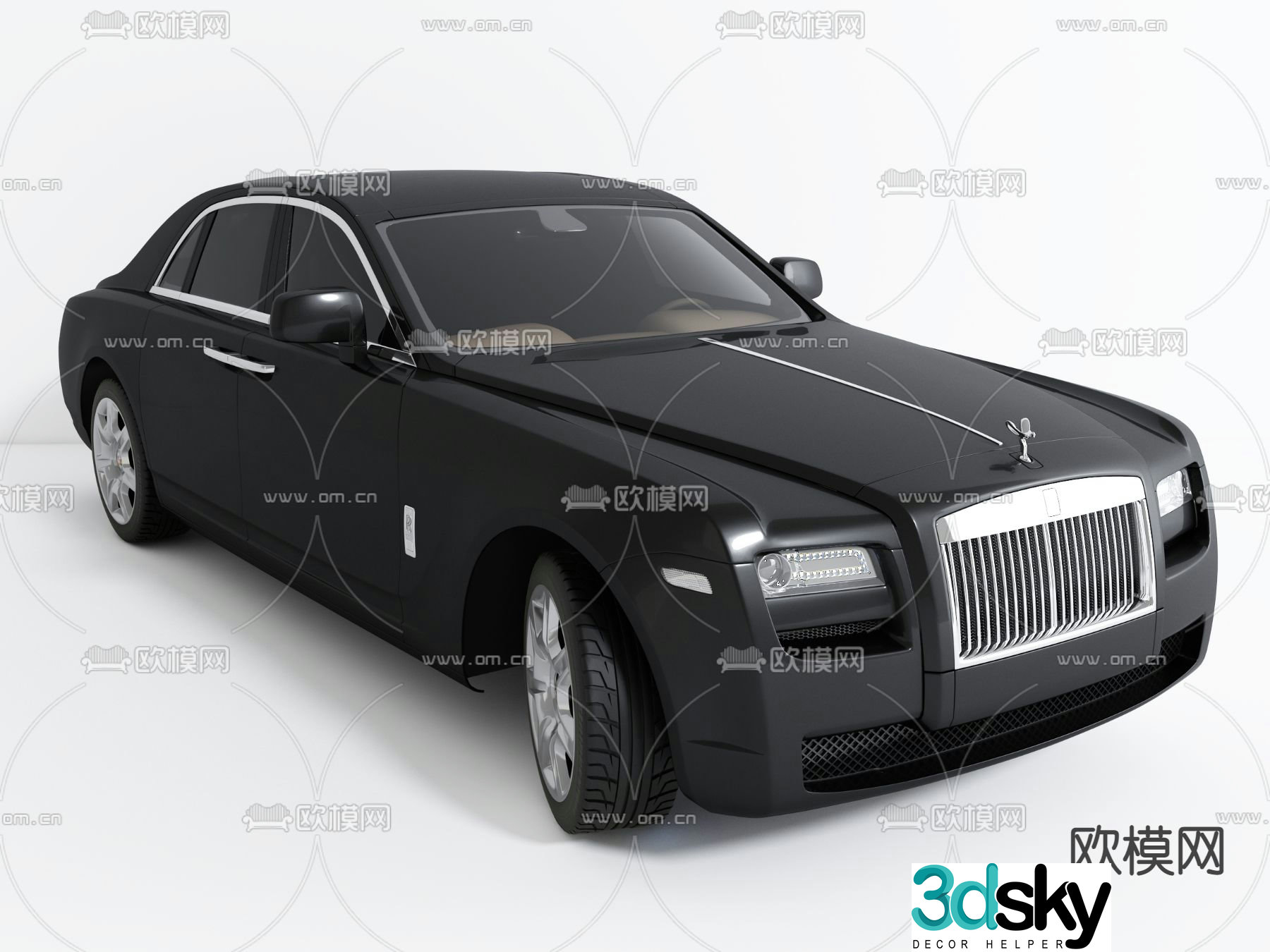 modern rolls royce car 3d model
