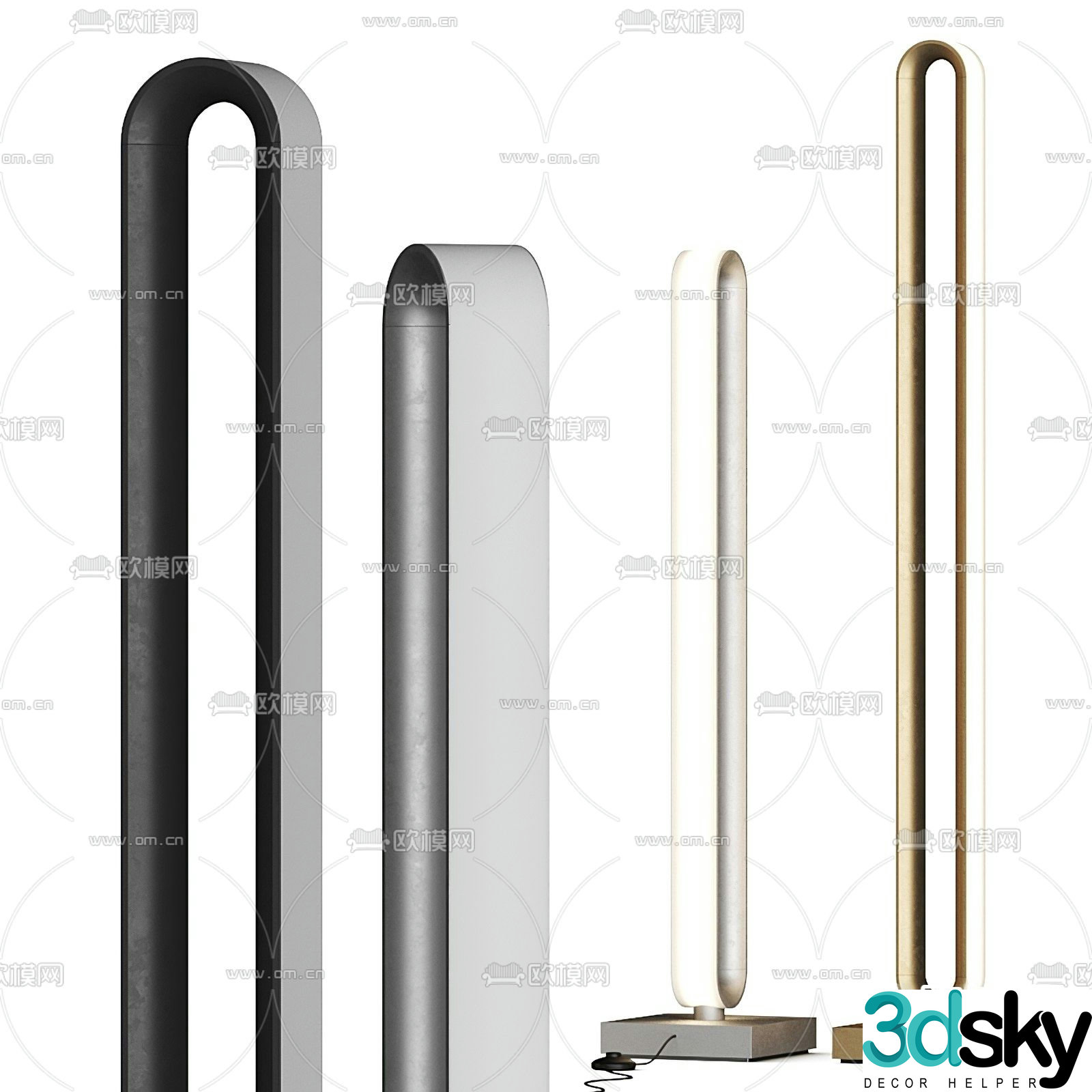FLOS modern strip minimalist floor lamp 3d model