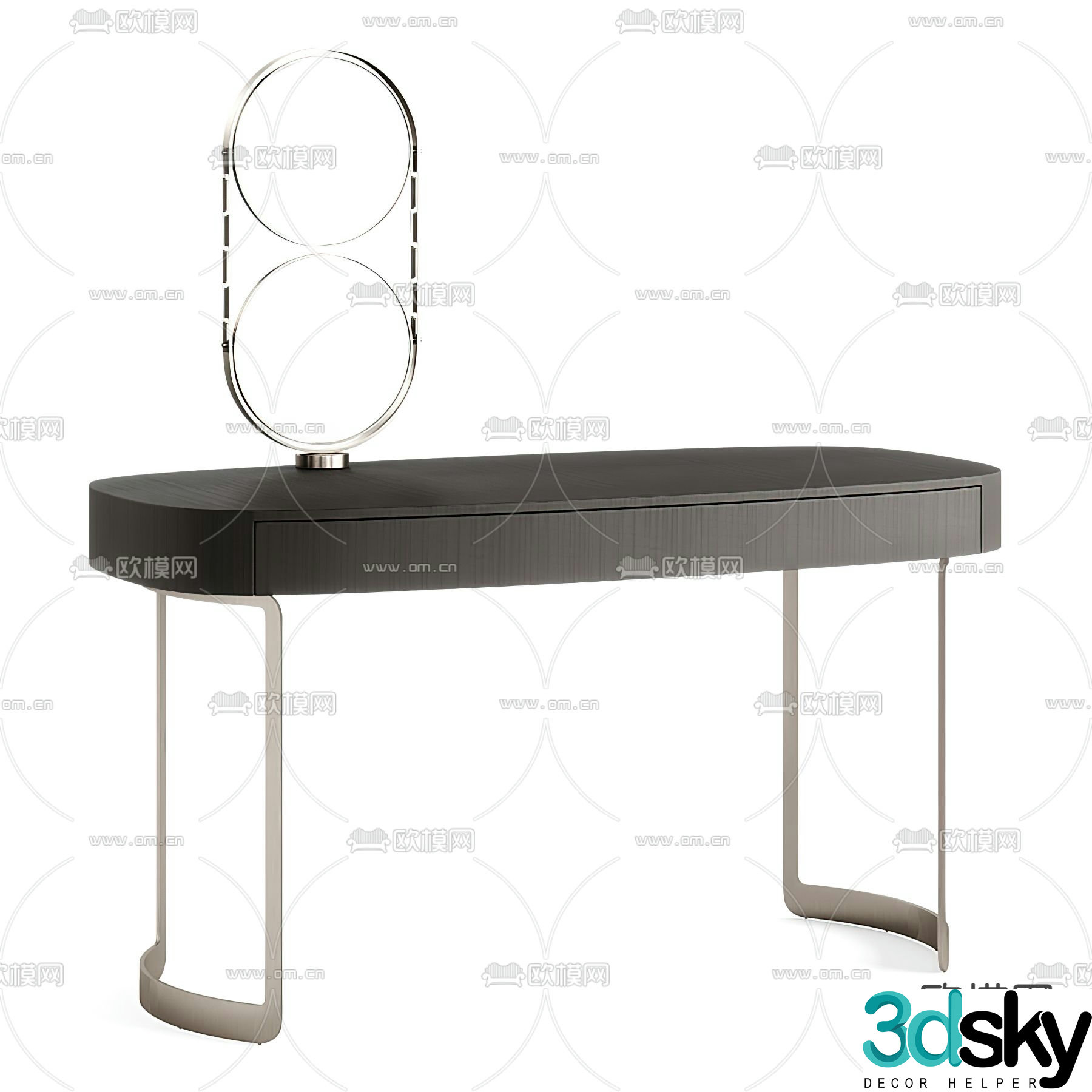 Fendi modern dressing table 3d model