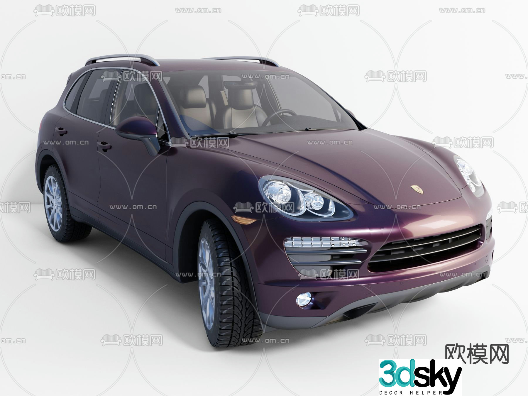 modern porsche car 3d model